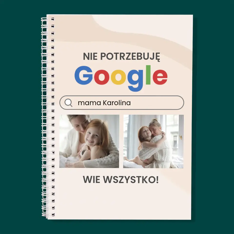 Fotokolaż: Nie Potrzebuję Google - Planer Dzienny z Nadrukiem - Image 3
