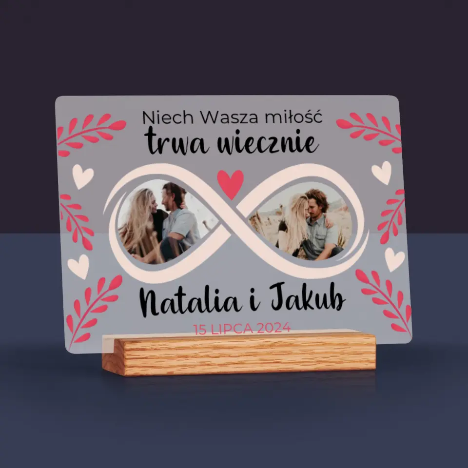 Fotokolaż: Niech Wasza Miłość Trwa Wiecznie - Wydruk Na Szkle Akrylowym