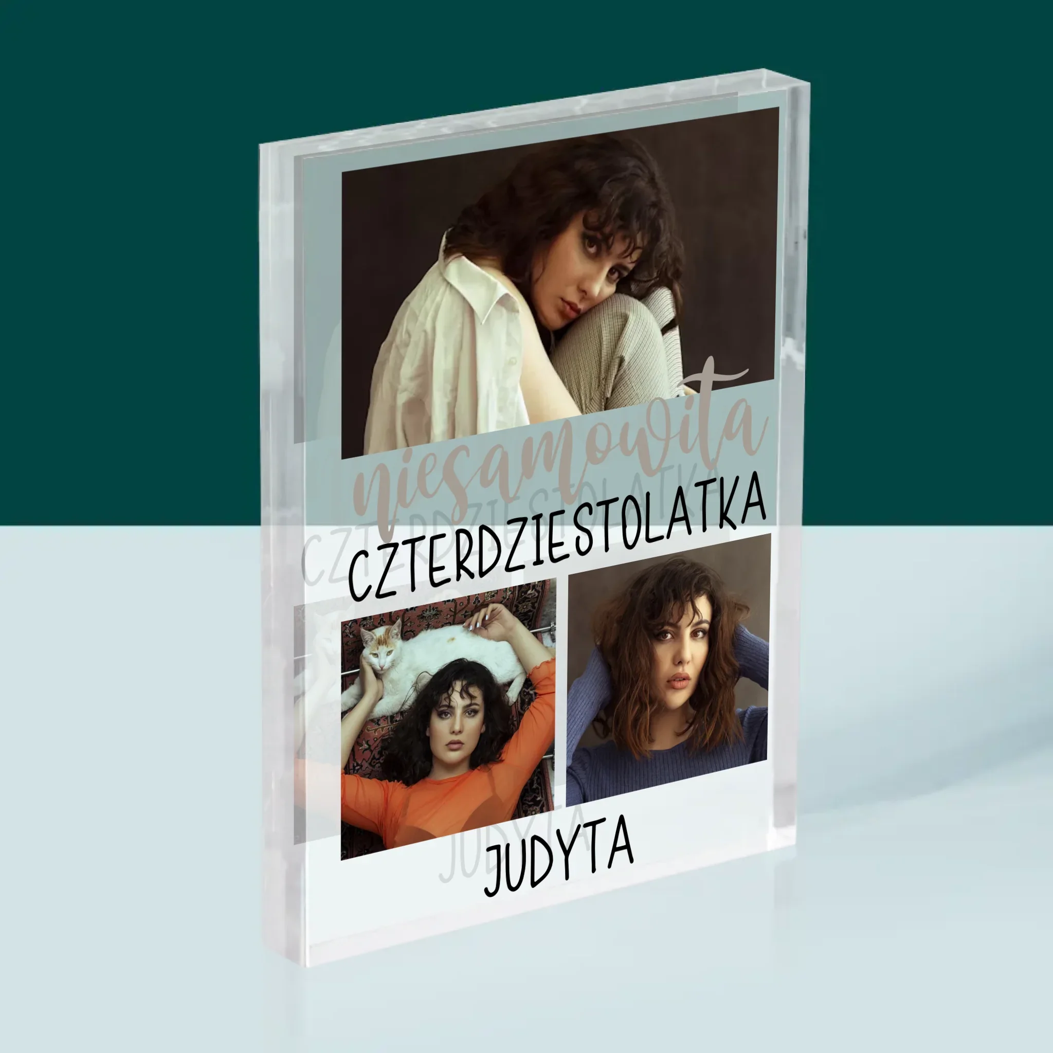 Fotokolaż: Niesamowita Czterdziestolatka - Blok Akrylowy