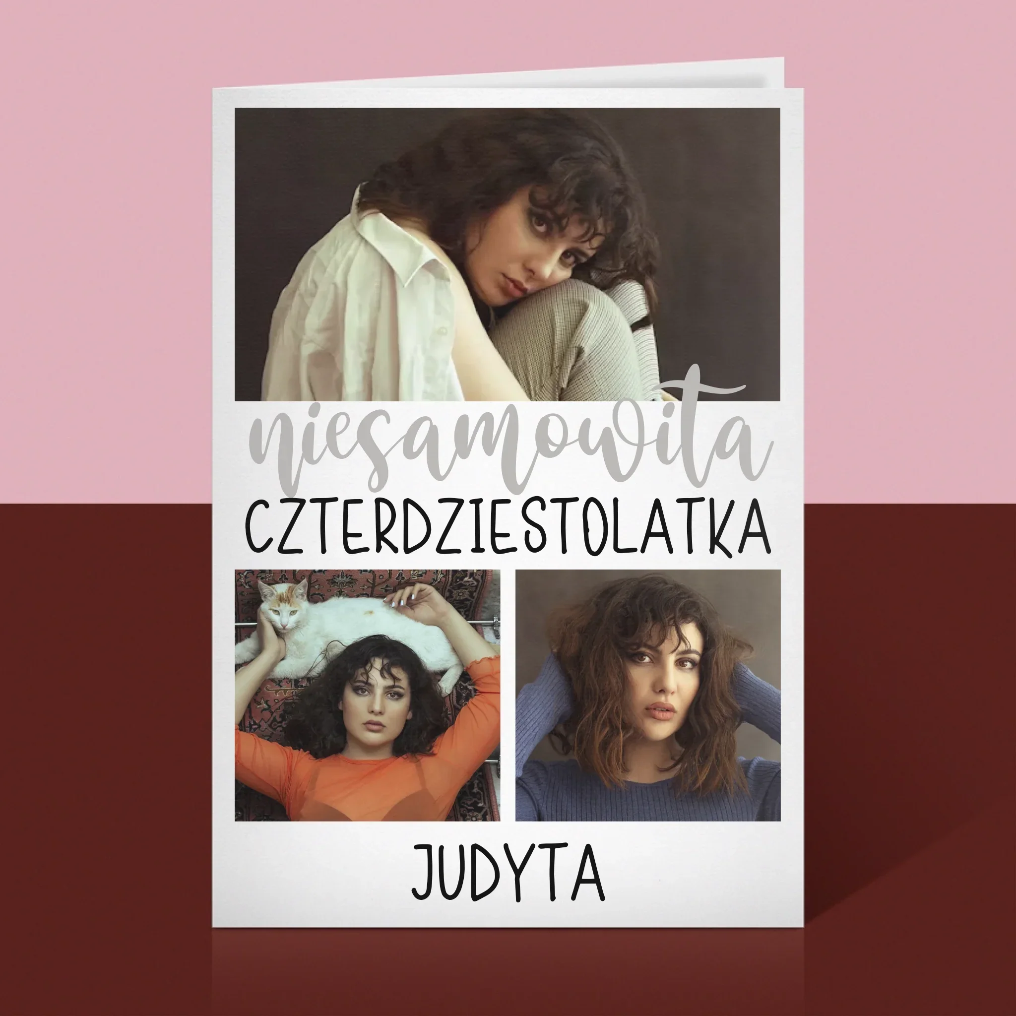 Fotokolaż: Niesamowita Czterdziestolatka - Kartka Z Życzeniami