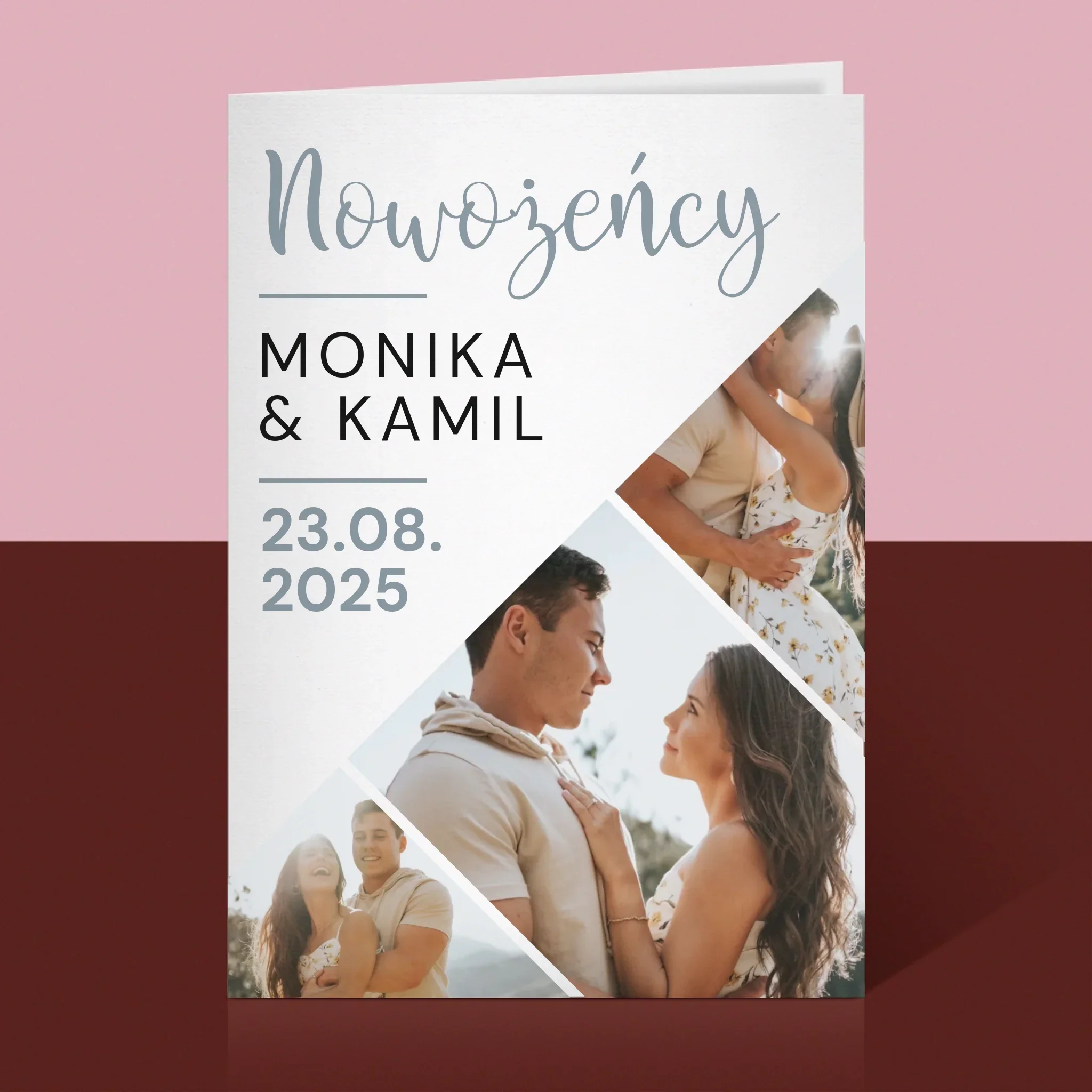 Fotokolaż: Nowożeńcy - Kartka z Życzeniami