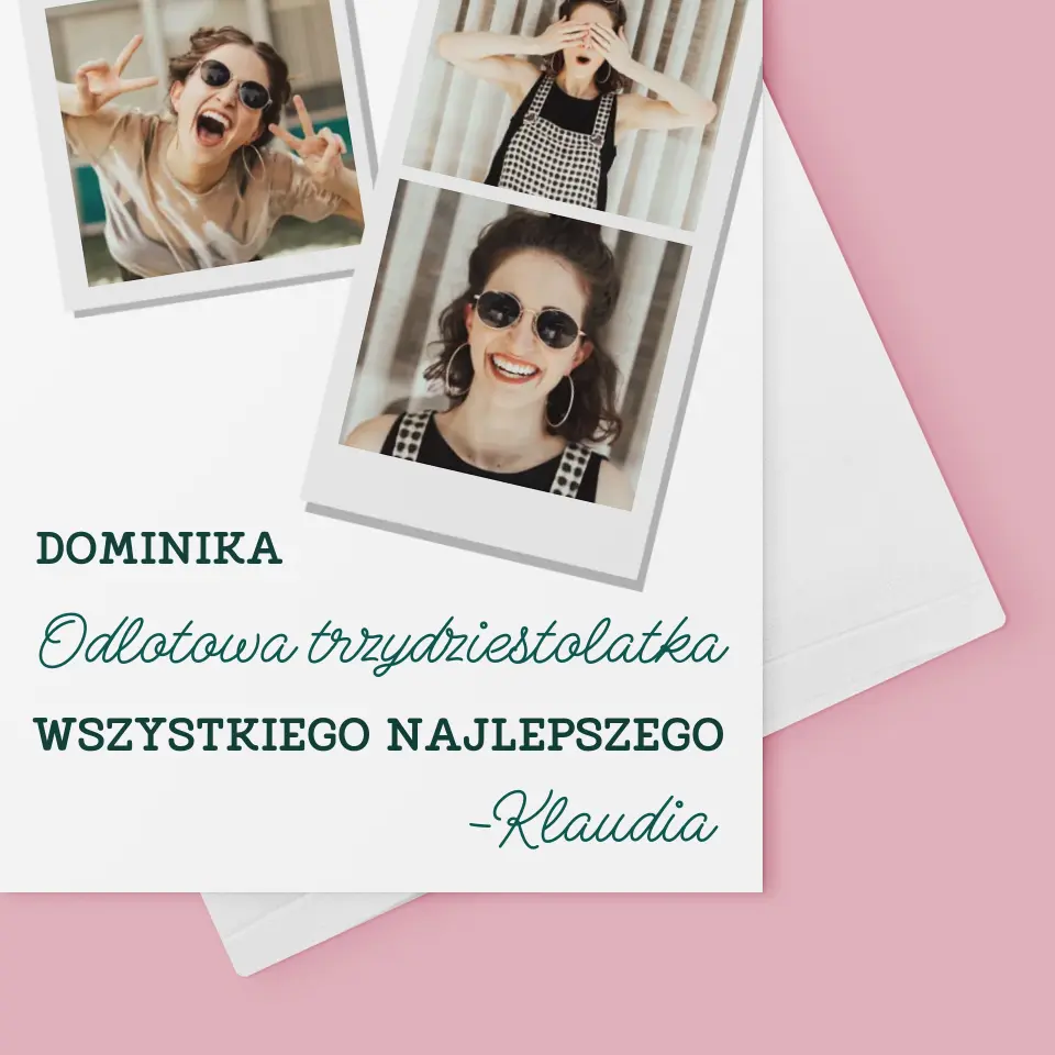 Fotokolaż: Odlotowa Trzydziestolatka - Kartka z Życzeniami - Image 4