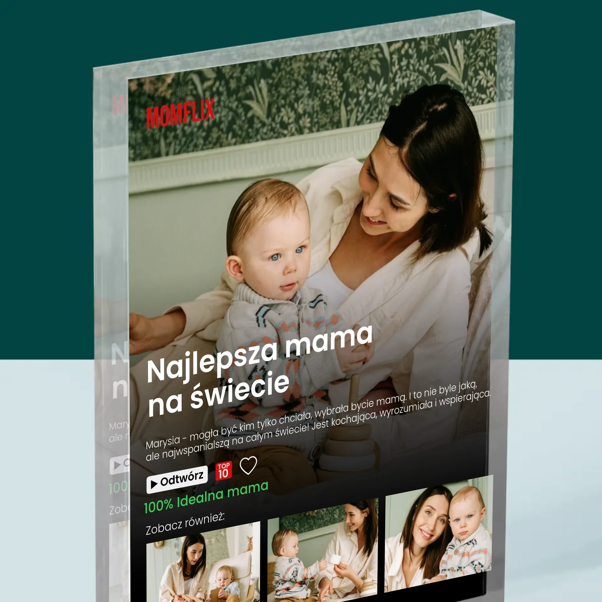 Fotokolaż: Personalizowany Plakat Netflix Dla Mamy - Blok Akrylowy z Nadrukiem - Image 2