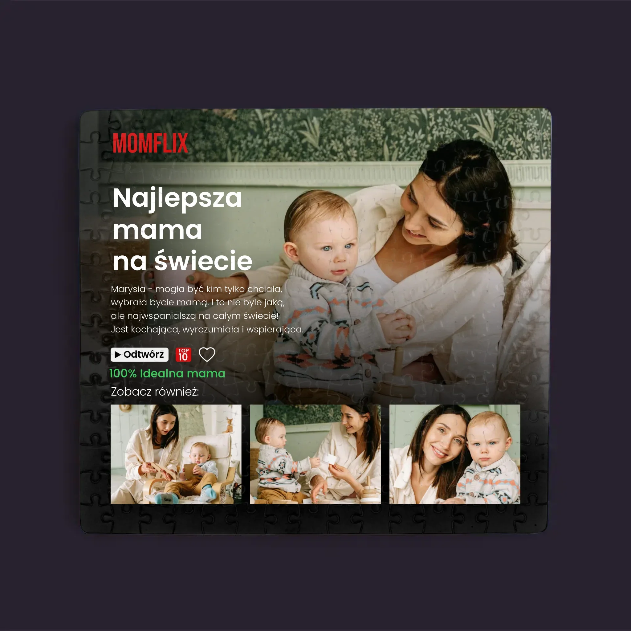 Fotokolaż: Personalizowany Plakat Netflix Dla Mamy - Personalizowane Puzzle - Image 3