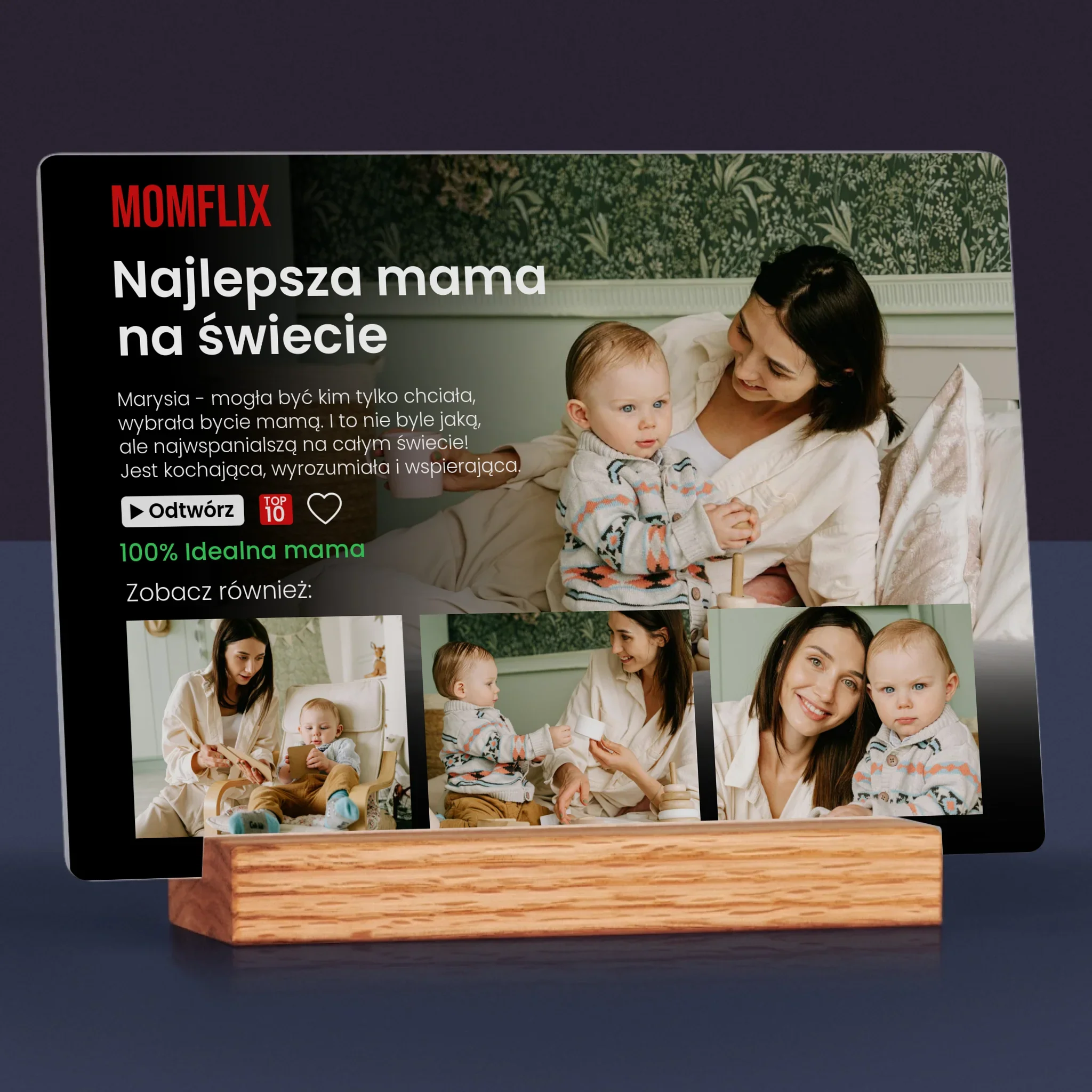 Fotokolaż: Personalizowany Plakat Netflix Dla Mamy - Wydruk Na Szkle Akrylowym - Image 2