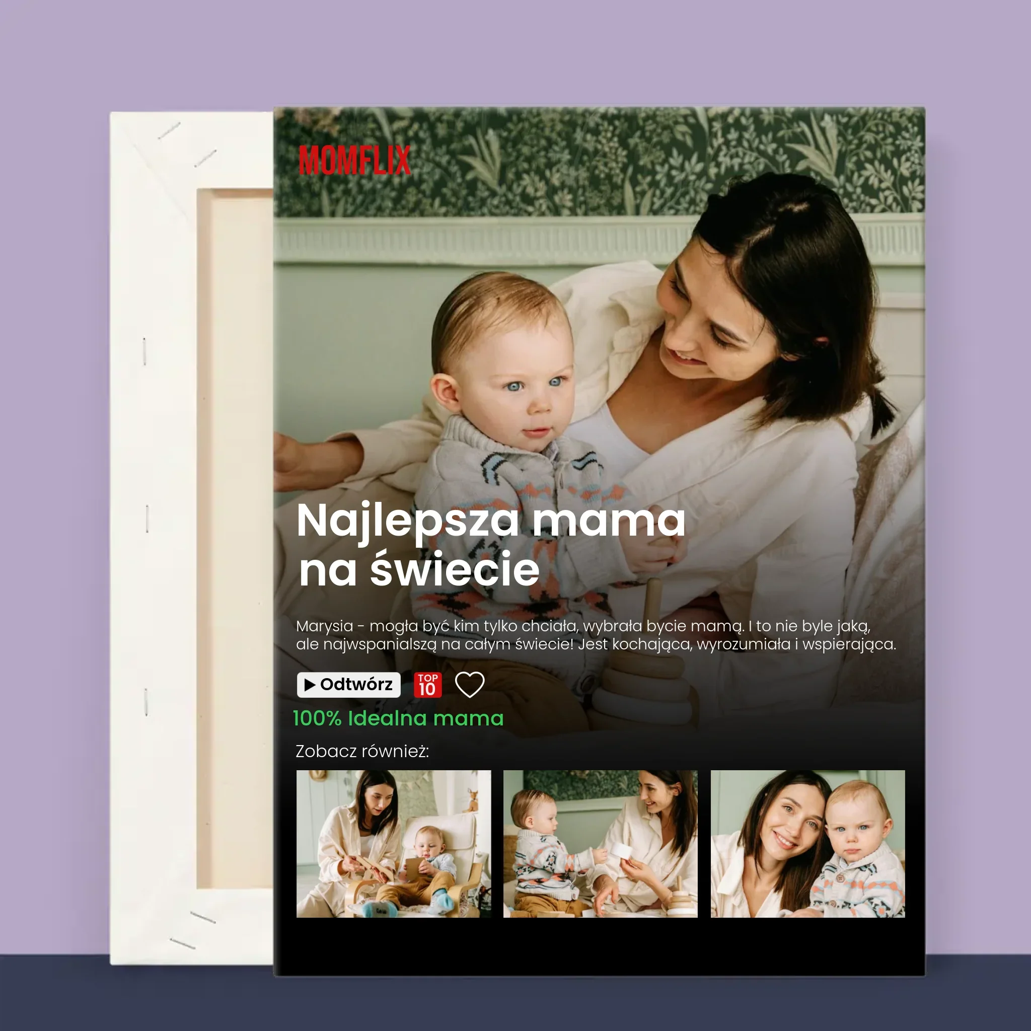 Fotokolaż: Personalizowany Plakat Netflix Dla Mamy - Wydruk Obramowany - Image 11
