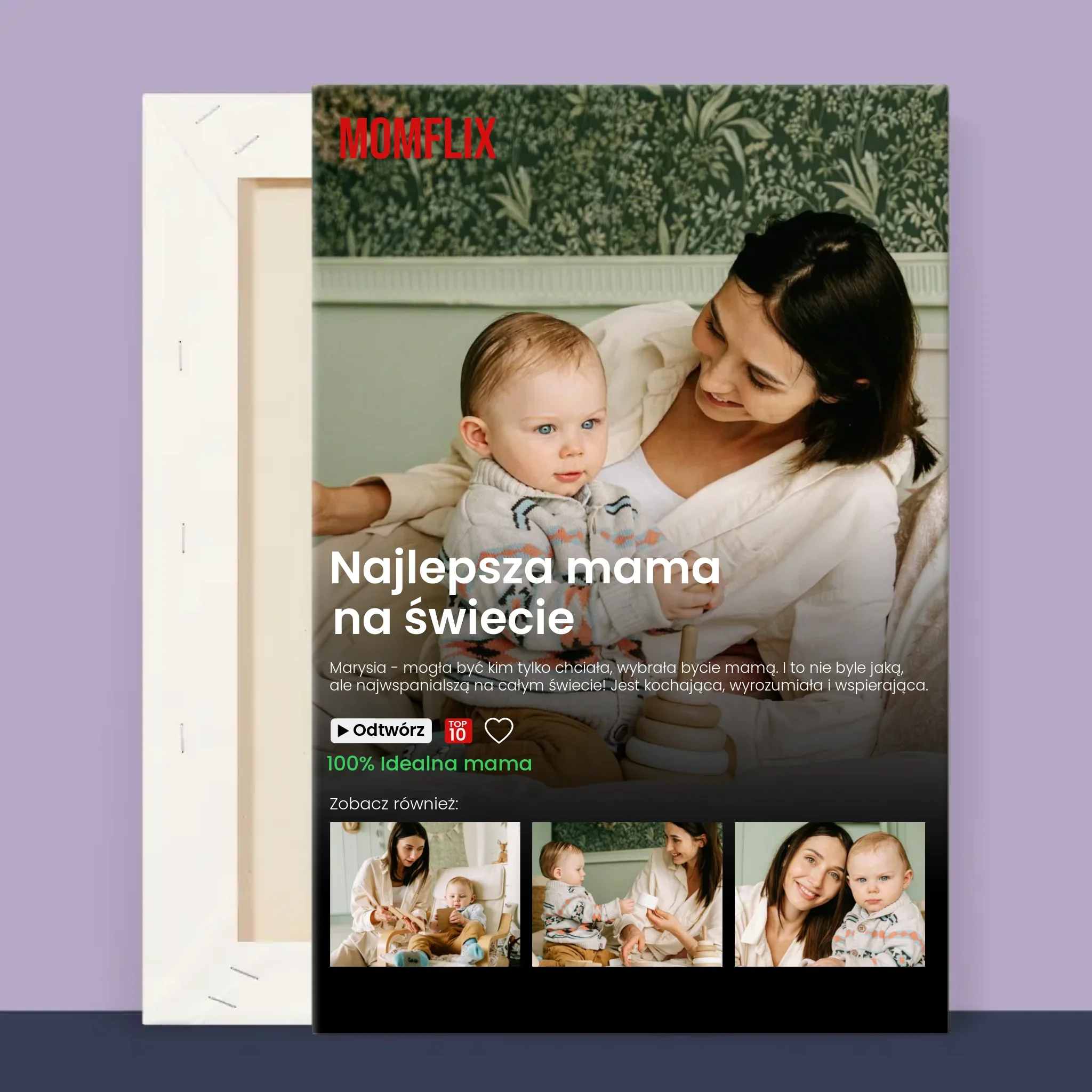 Fotokolaż: Personalizowany Plakat Netflix Dla Mamy - Wydruk Obramowany - Image 12