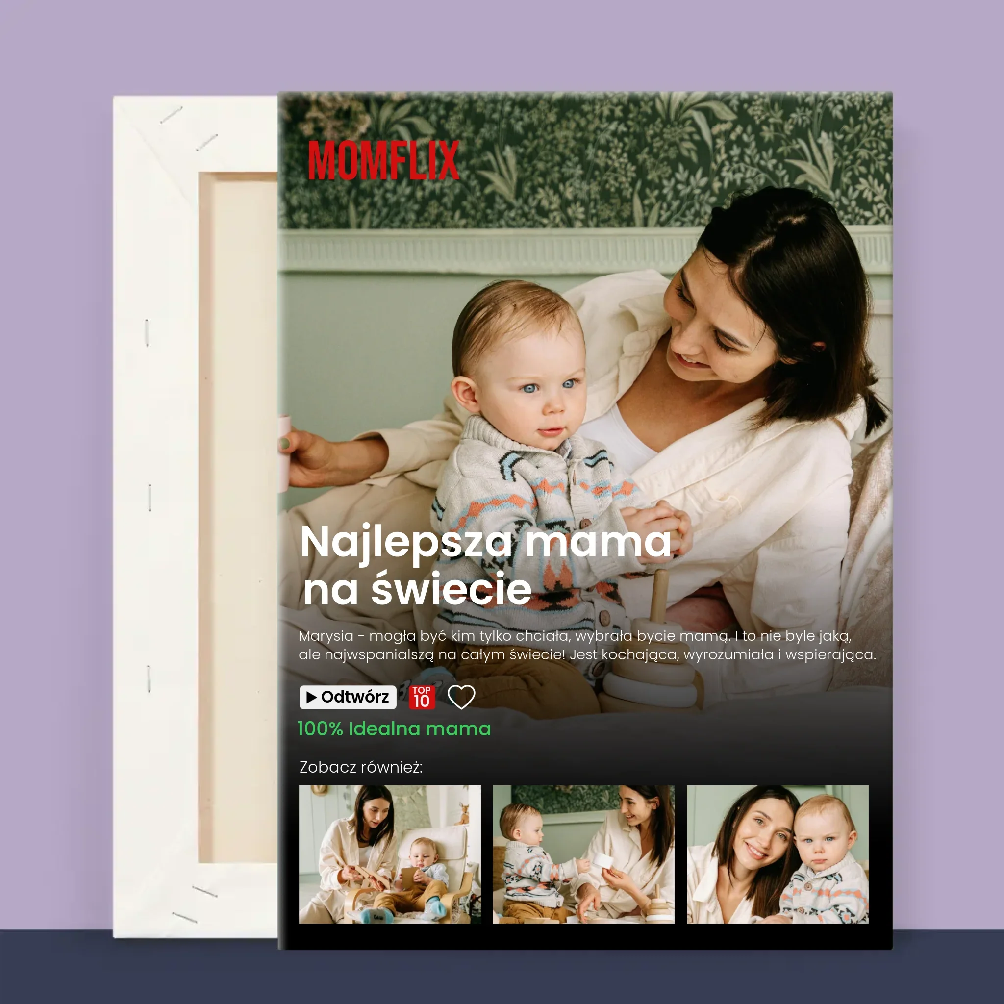 Fotokolaż: Personalizowany Plakat Netflix Dla Mamy - Wydruk Obramowany - Image 13