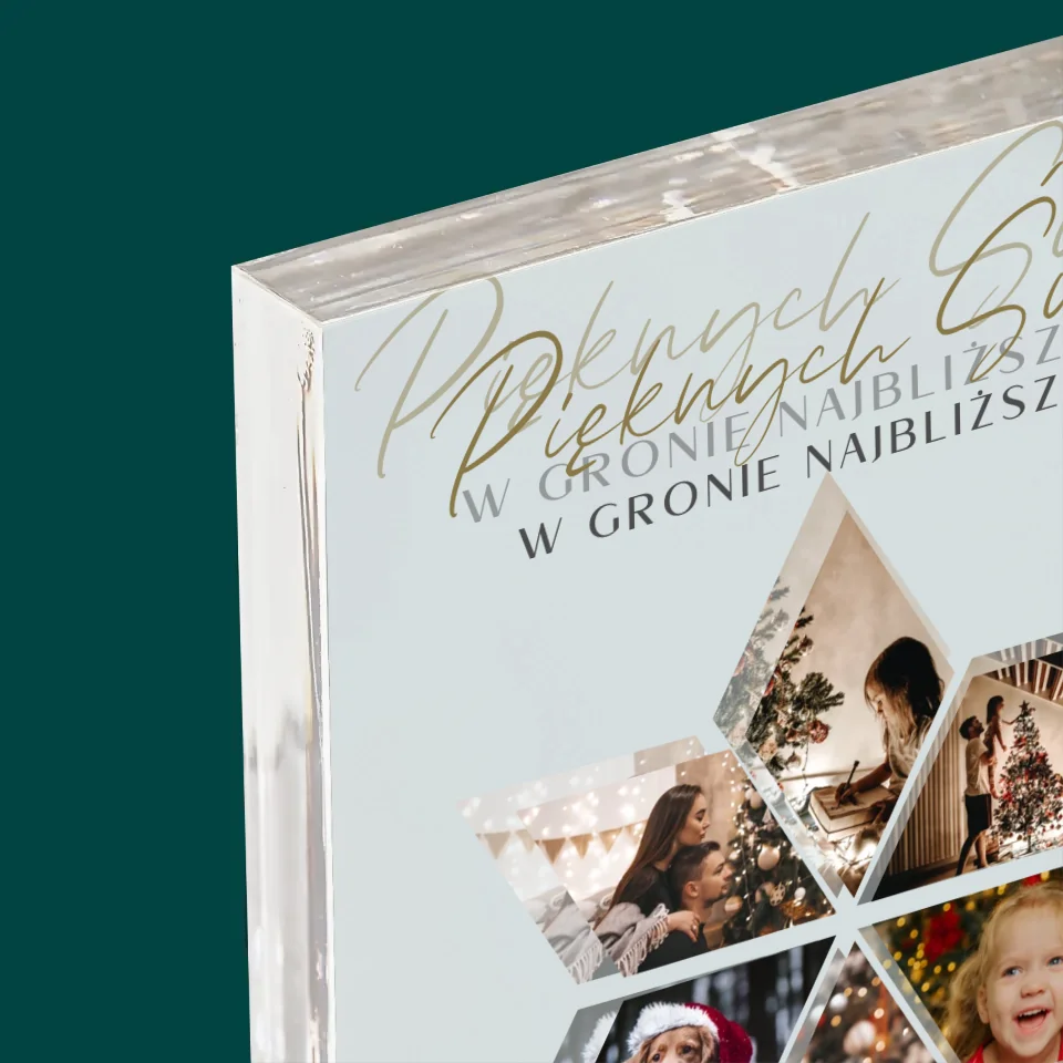 Fotokolaż: Pięknych Świąt Gwiazdka - Blok Akrylowy - Image 4