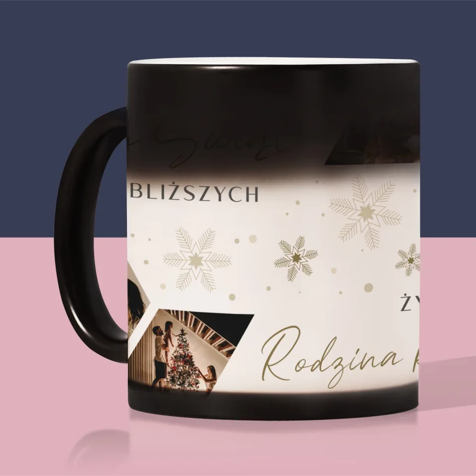 Fotokolaż: Pięknych Świąt Gwiazdka - Kubek z Nadrukiem - Image 6