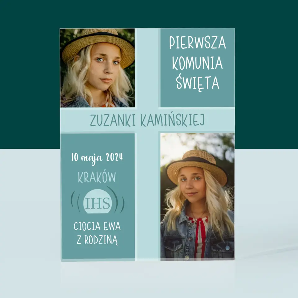 Fotokolaż: Pierwsza Komunia - Blok Akrylowy z Nadrukiem - Image 3