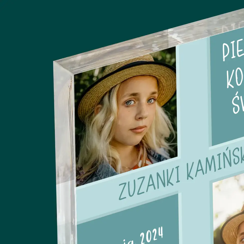Fotokolaż: Pierwsza Komunia - Blok Akrylowy z Nadrukiem - Image 4