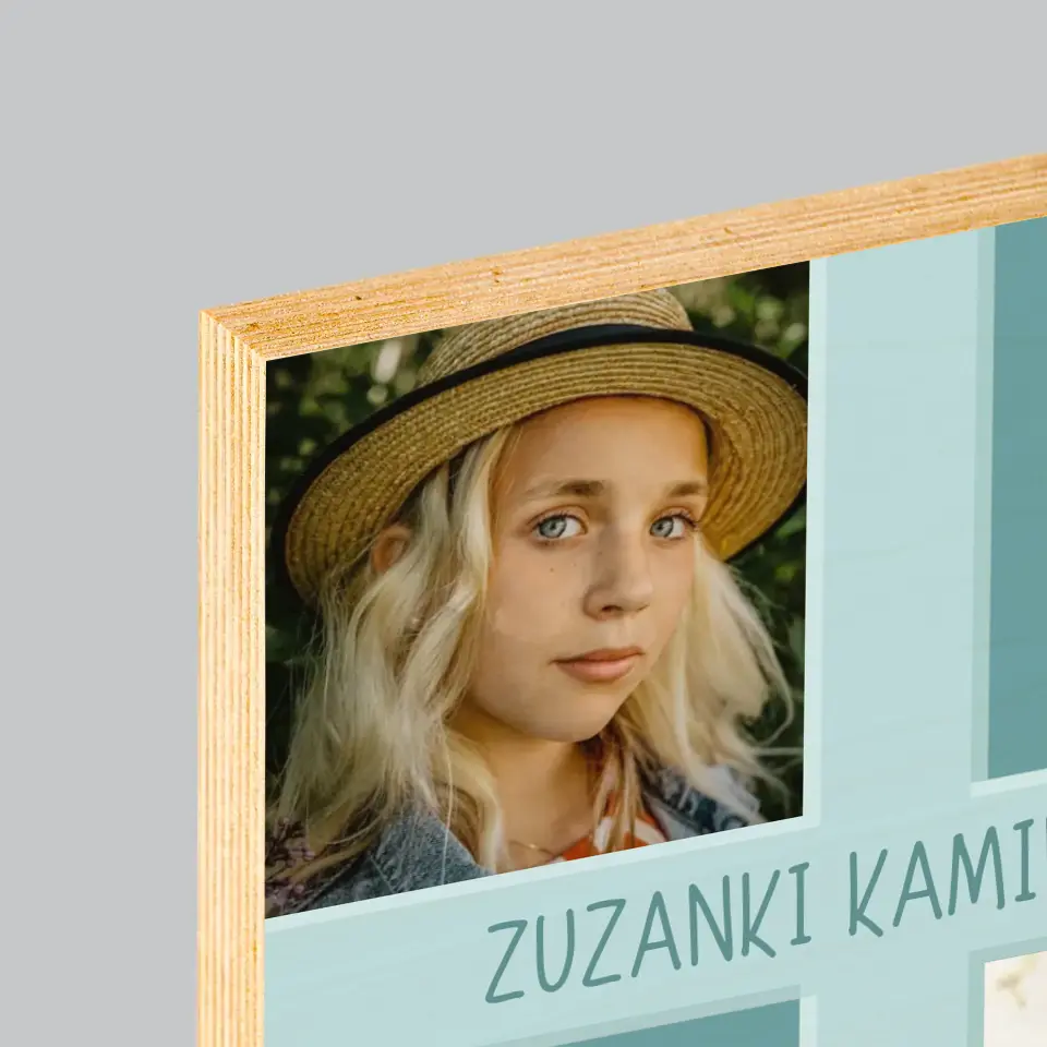 Fotokolaż: Pierwsza Komunia - Wydruk Na Drewnie - Image 4
