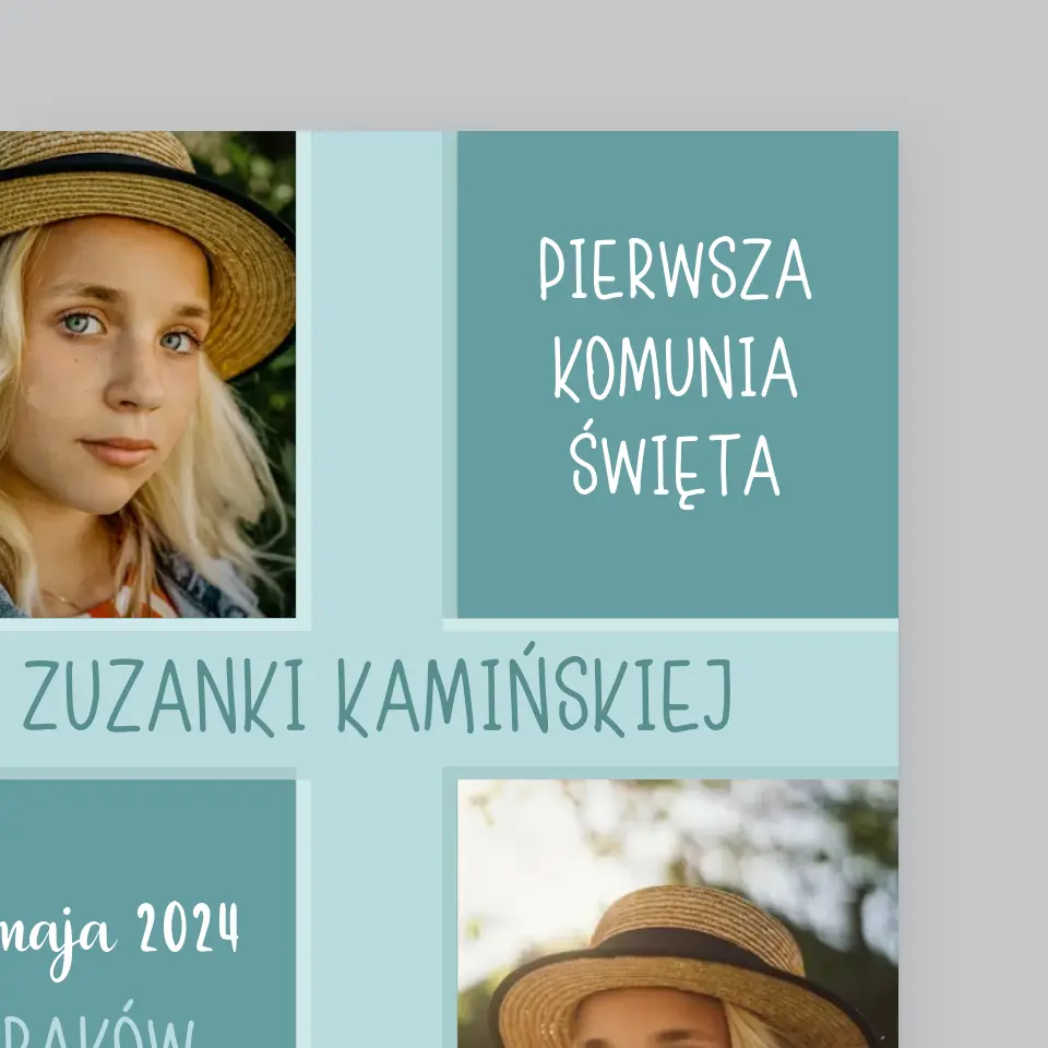 Fotokolaż: Pierwsza Komunia - Wydruk Obramowany - Image 3
