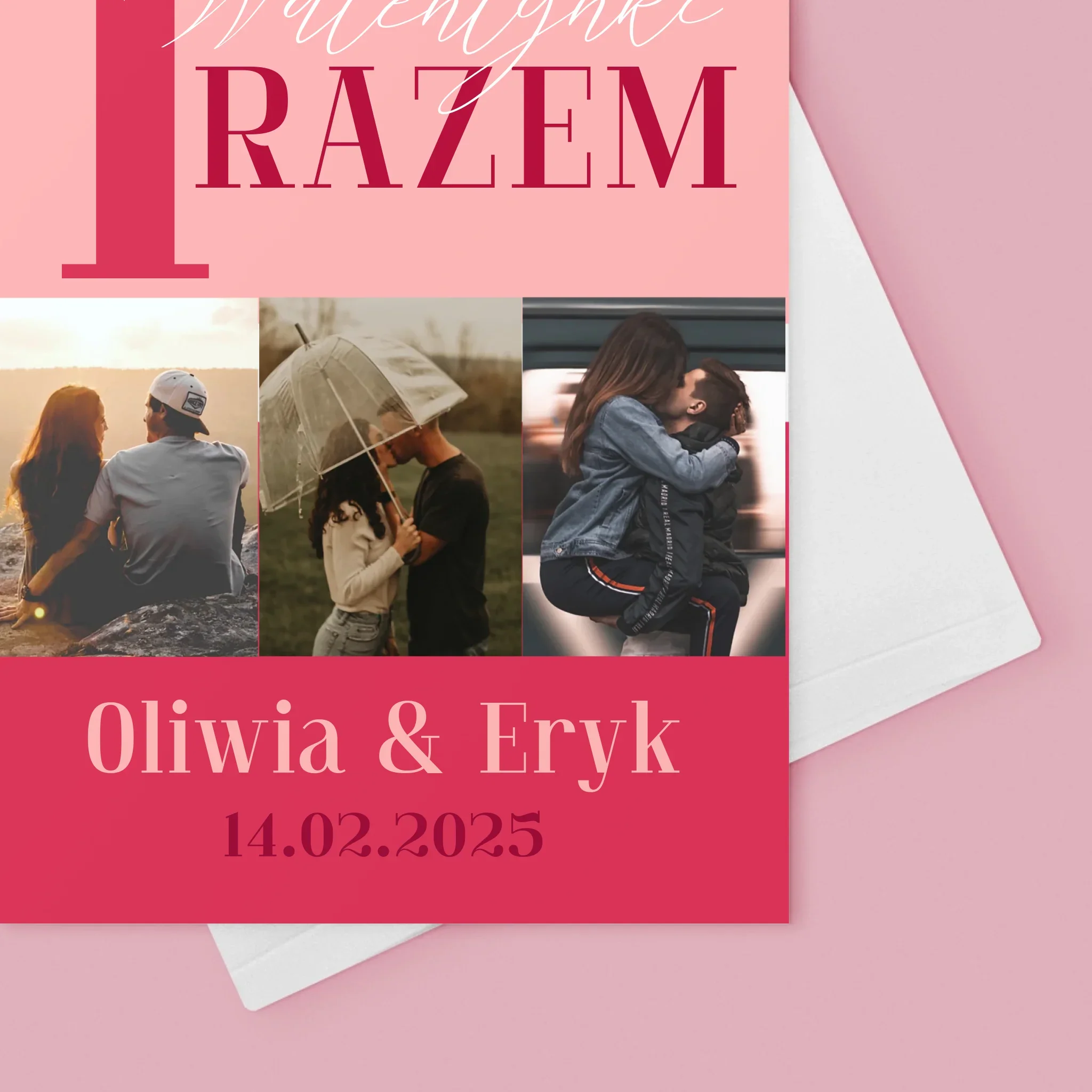 Fotokolaż: Pierwsze Walentynki Razem - Kartka z Życzeniami - Image 4