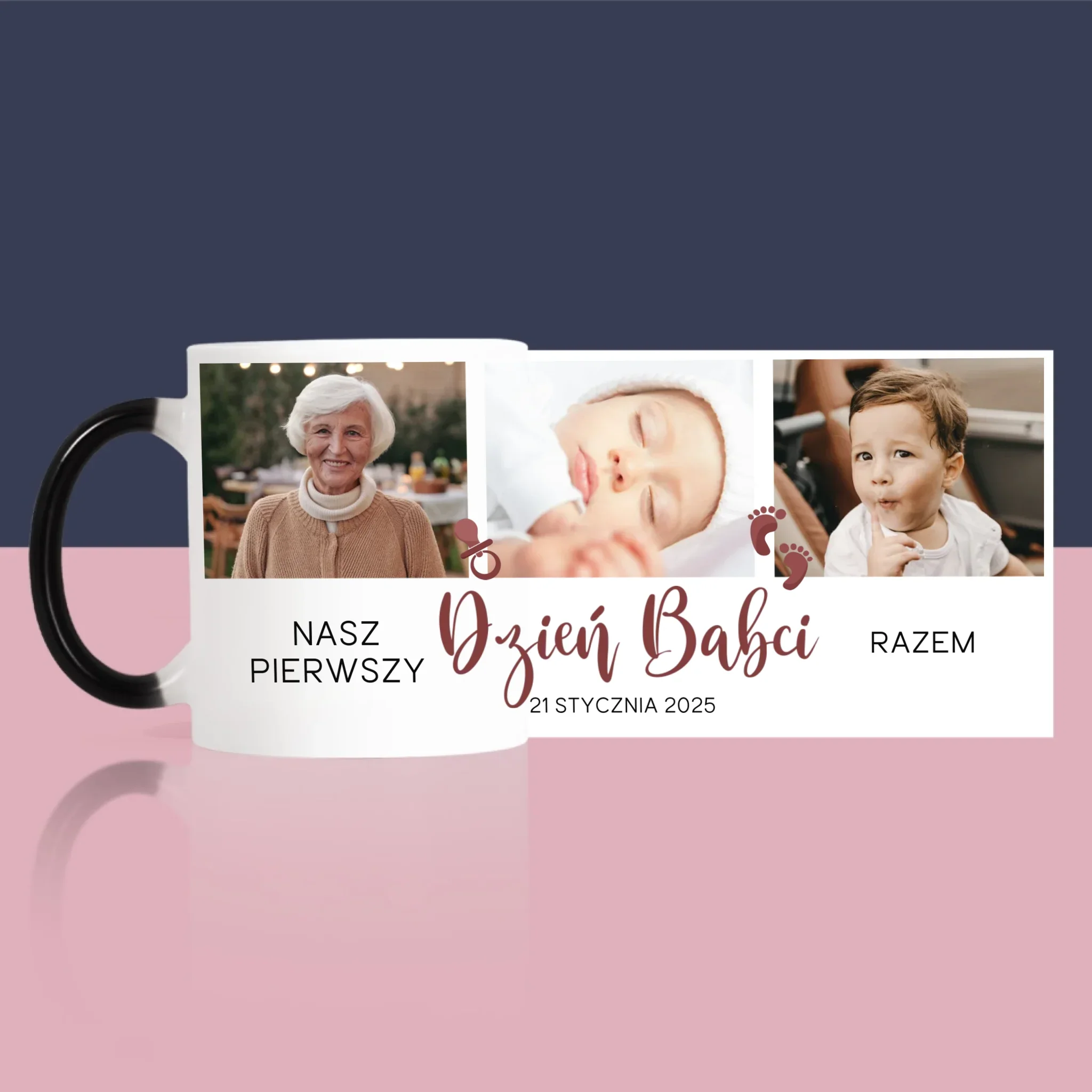 Fotokolaż: Pierwszy Dzień Babci - Kubek z Nadrukiem - Image 10