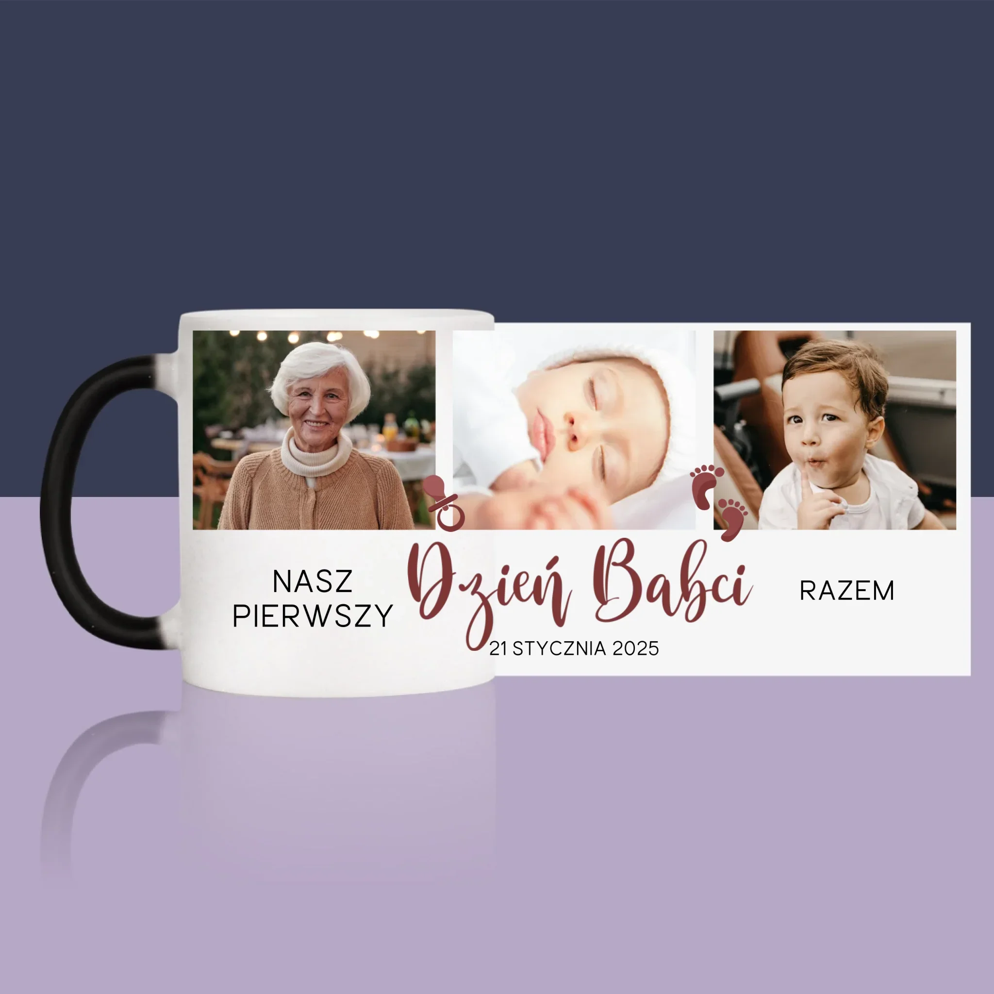 Fotokolaż: Pierwszy Dzień Babci - Kubek z Nadrukiem - Image 14