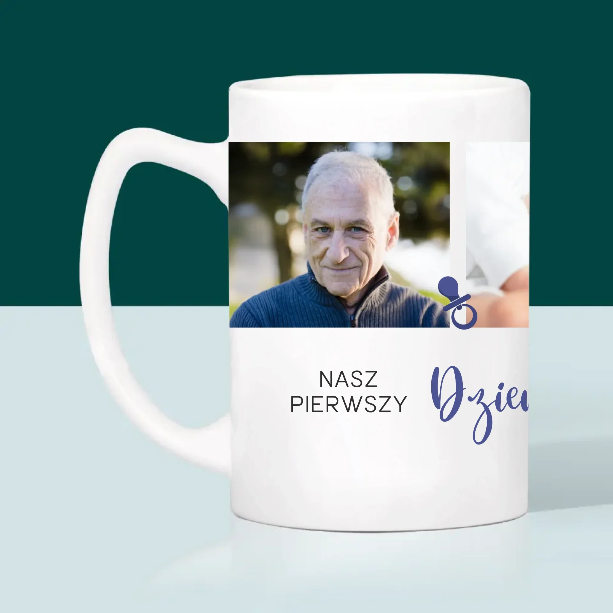 Fotokolaż: Pierwszy Dzień Dziadka -  Kubek z Nadrukiem - Image 5