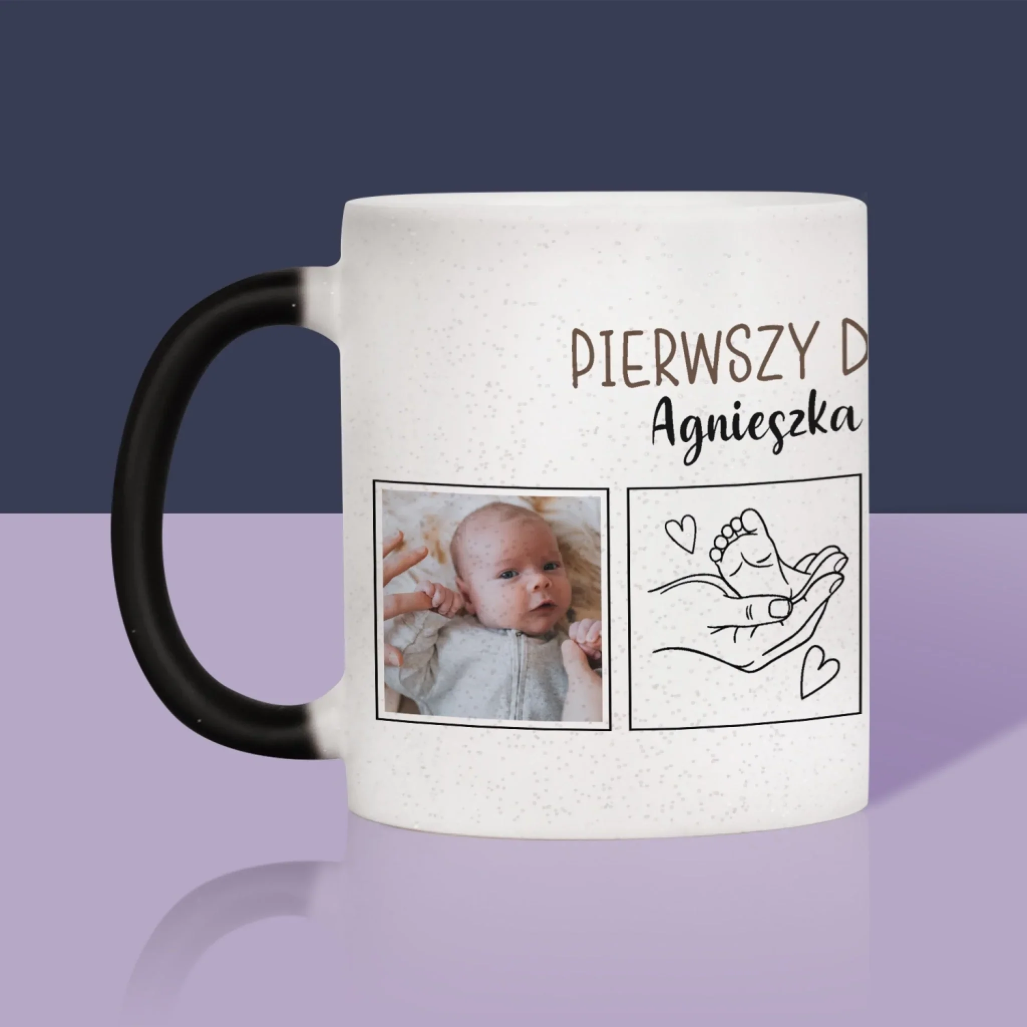 Fotokolaż: Pierwszy Dzień Mamy Rysunki - Kubek z Nadrukiem - Image 12