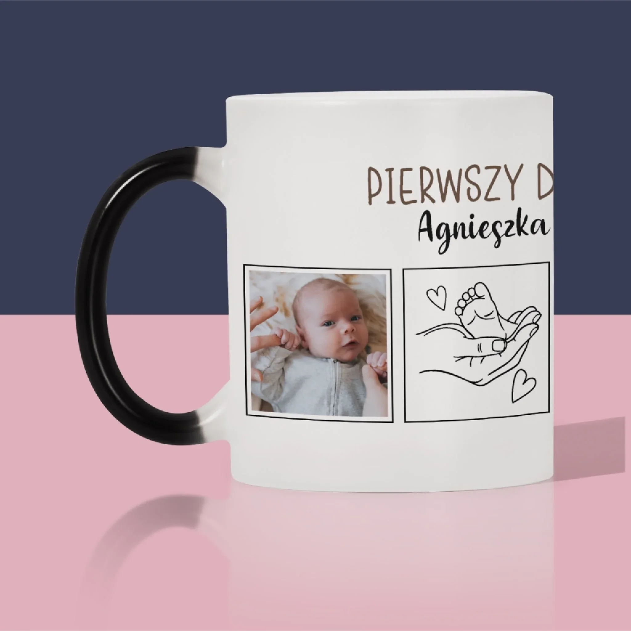 Fotokolaż: Pierwszy Dzień Mamy Rysunki - Kubek z Nadrukiem - Image 7
