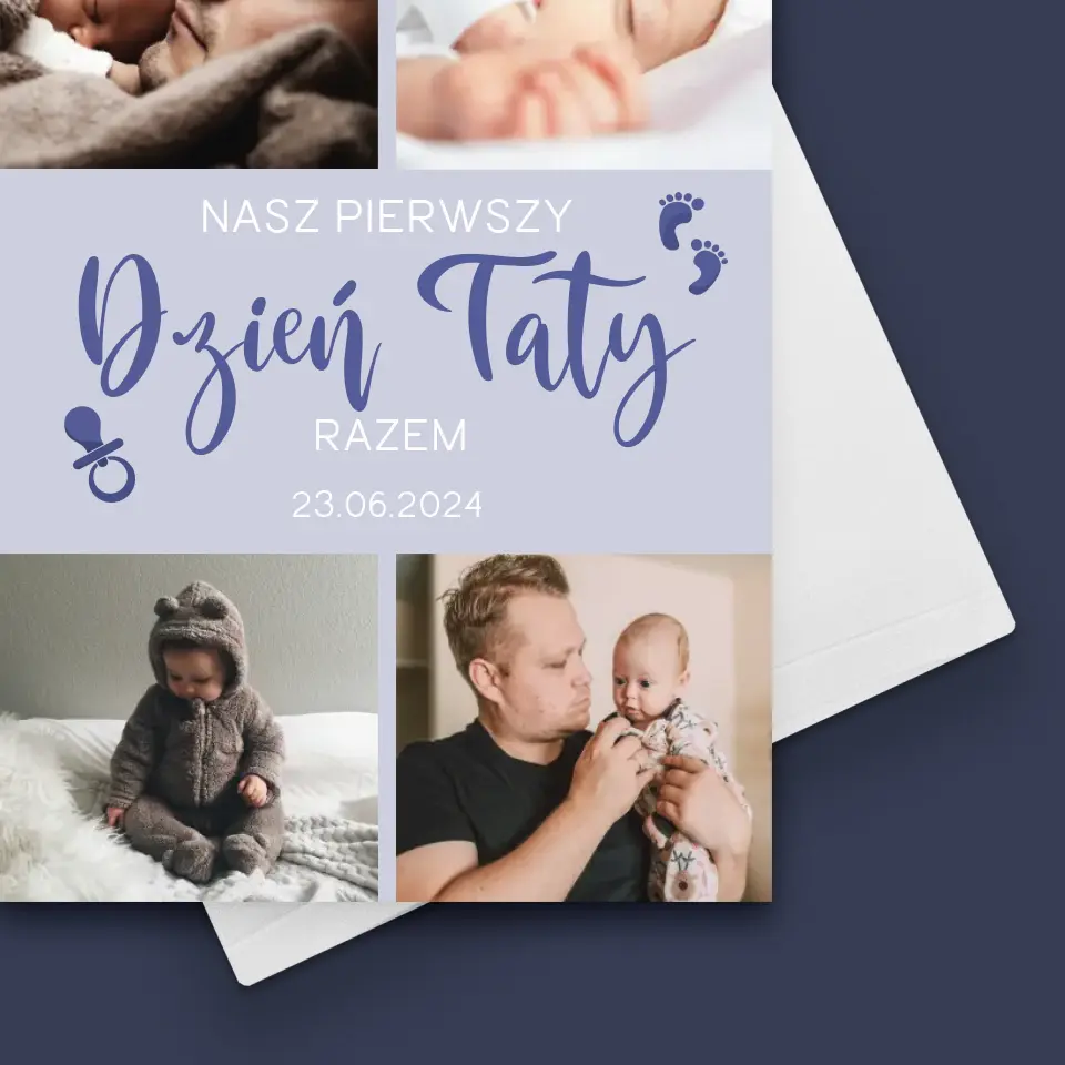 Fotokolaż: Pierwszy Dzień Taty - Kartka z Życzeniami - Image 4