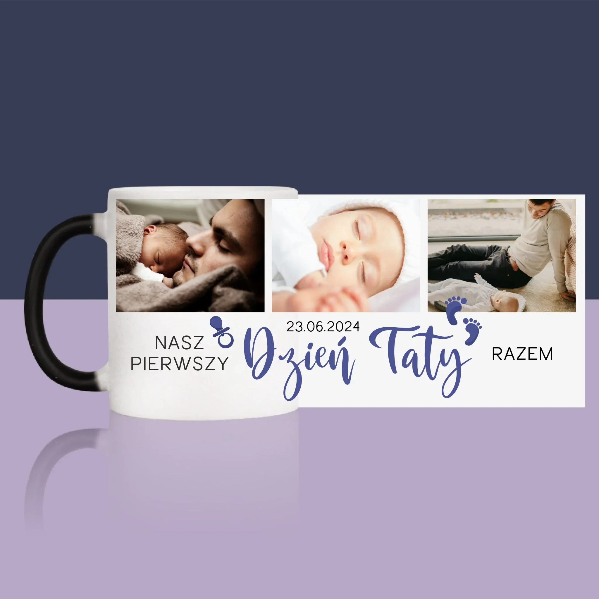 Fotokolaż: Pierwszy Dzień Taty - Kubek z Nadrukiem - Image 10