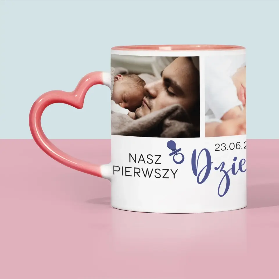 Fotokolaż: Pierwszy Dzień Taty - Kubek z Nadrukiem - Image 5