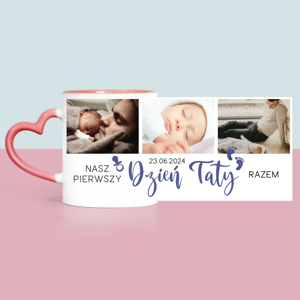Fotokolaż: Pierwszy Dzień Taty - Kubek z Nadrukiem - Image 6
