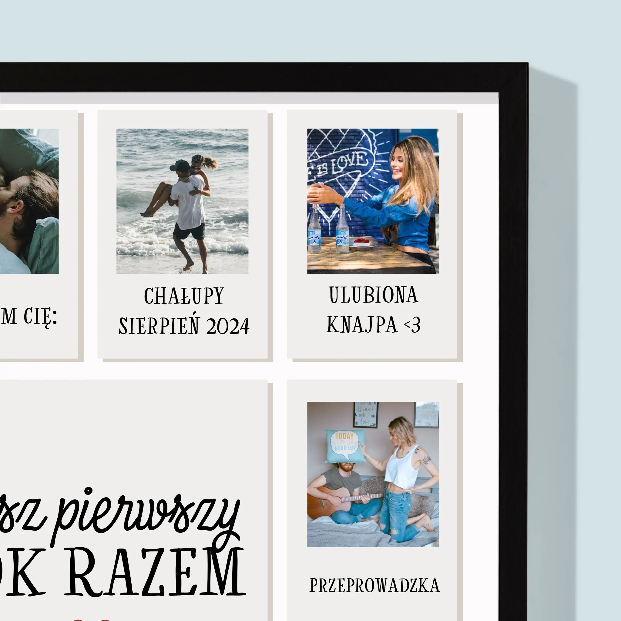 Fotokolaż: Pierwszy Rok Razem - Wydruk Obramowany - Image 2