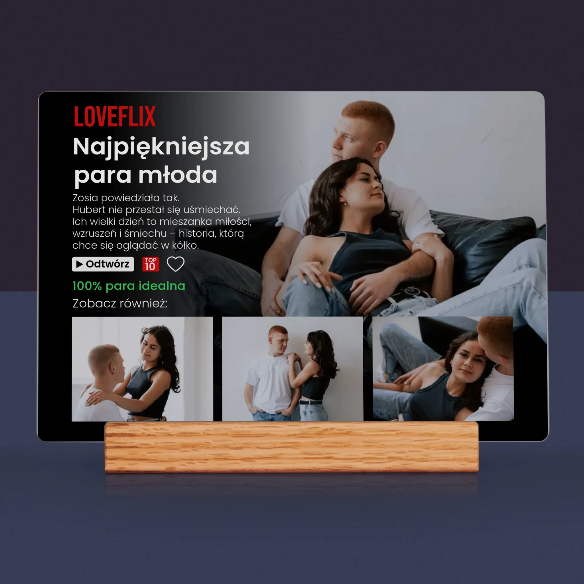 Fotokolaż: Plakat Netflix Dla Pary Młodej - Wydruk Na Szkle Akrylowym - Image 3