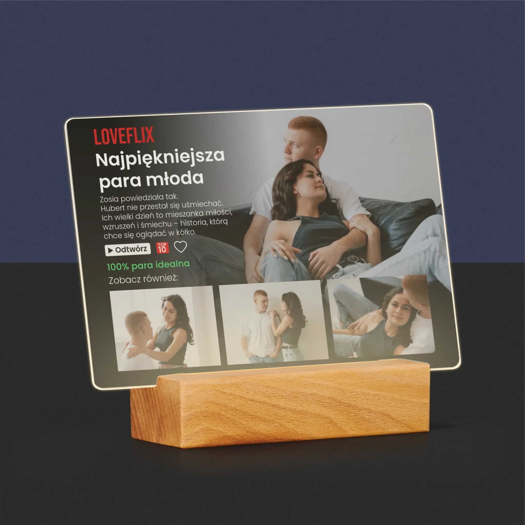 Fotokolaż: Plakat Netflix Dla Pary Młodej - Wydruk Na Szkle Akrylowym - Image 5