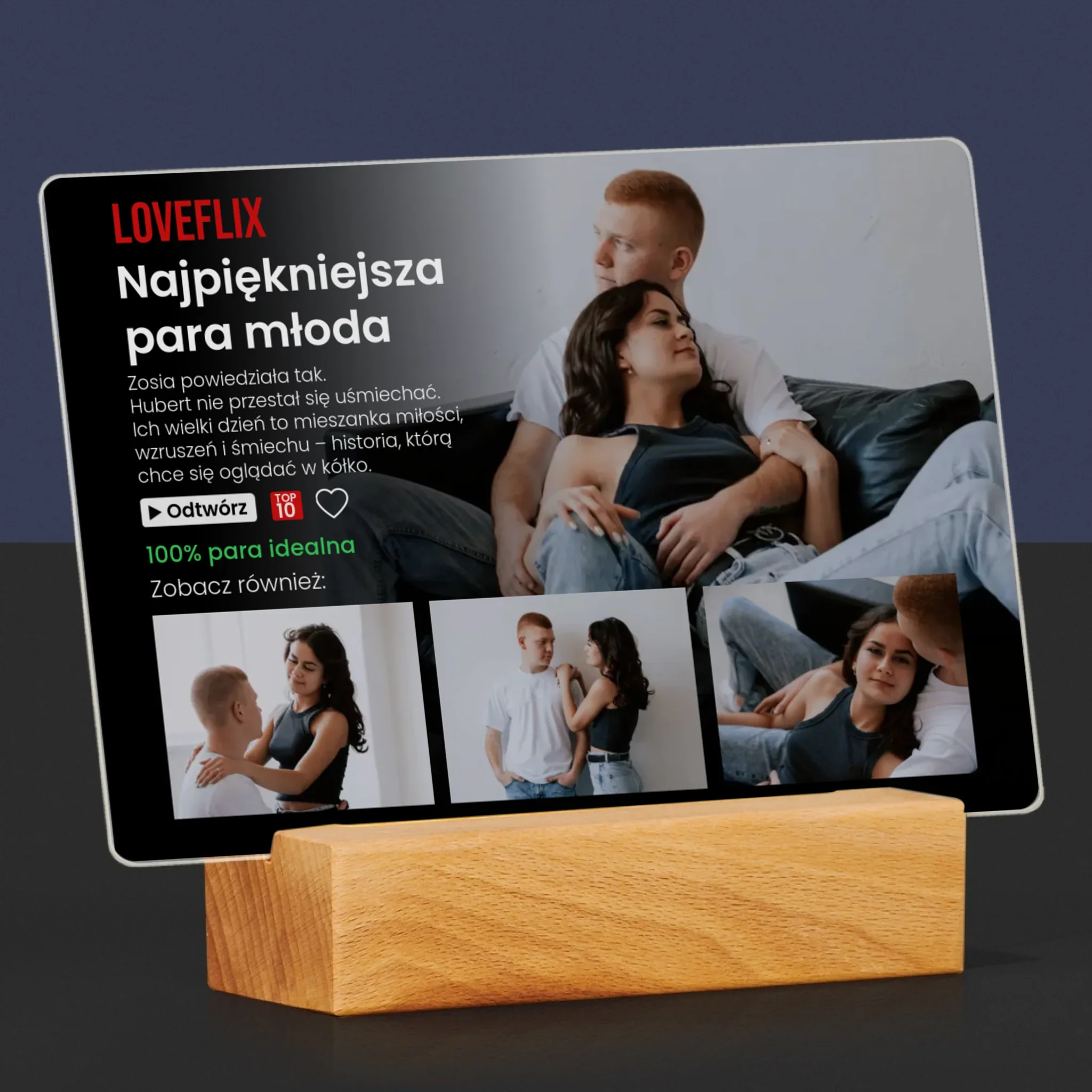 Fotokolaż: Plakat Netflix Dla Pary Młodej - Wydruk Na Szkle Akrylowym - Image 6