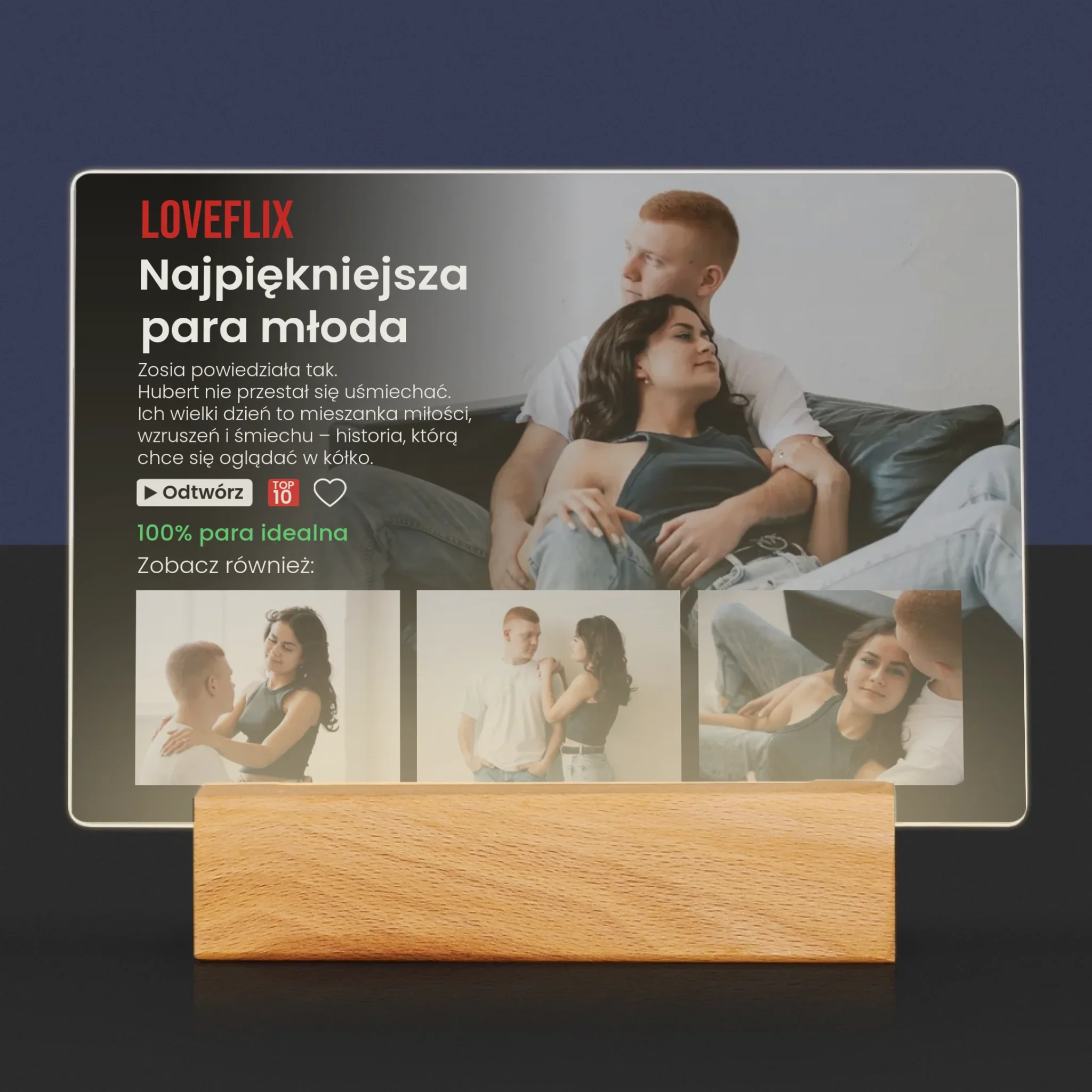 Fotokolaż: Plakat Netflix Dla Pary Młodej - Wydruk Na Szkle Akrylowym - Image 7