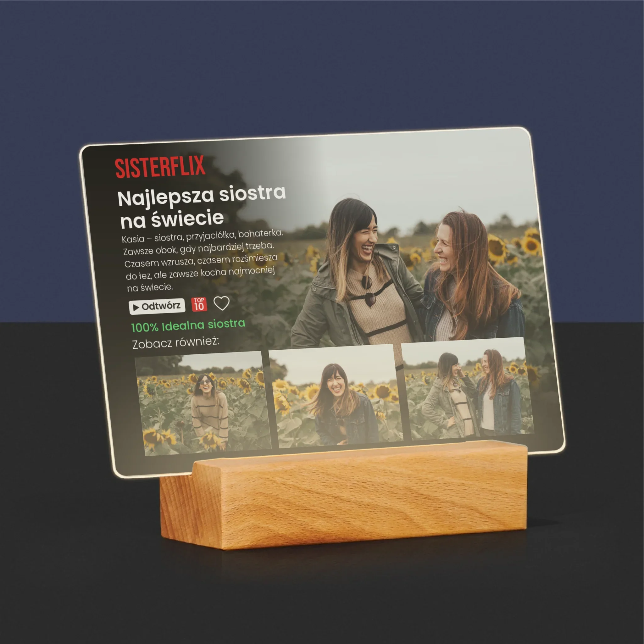 Fotokolaż: Plakat Netflix Dla Siostry - Wydruk Na Szkle Akrylowym - Image 5