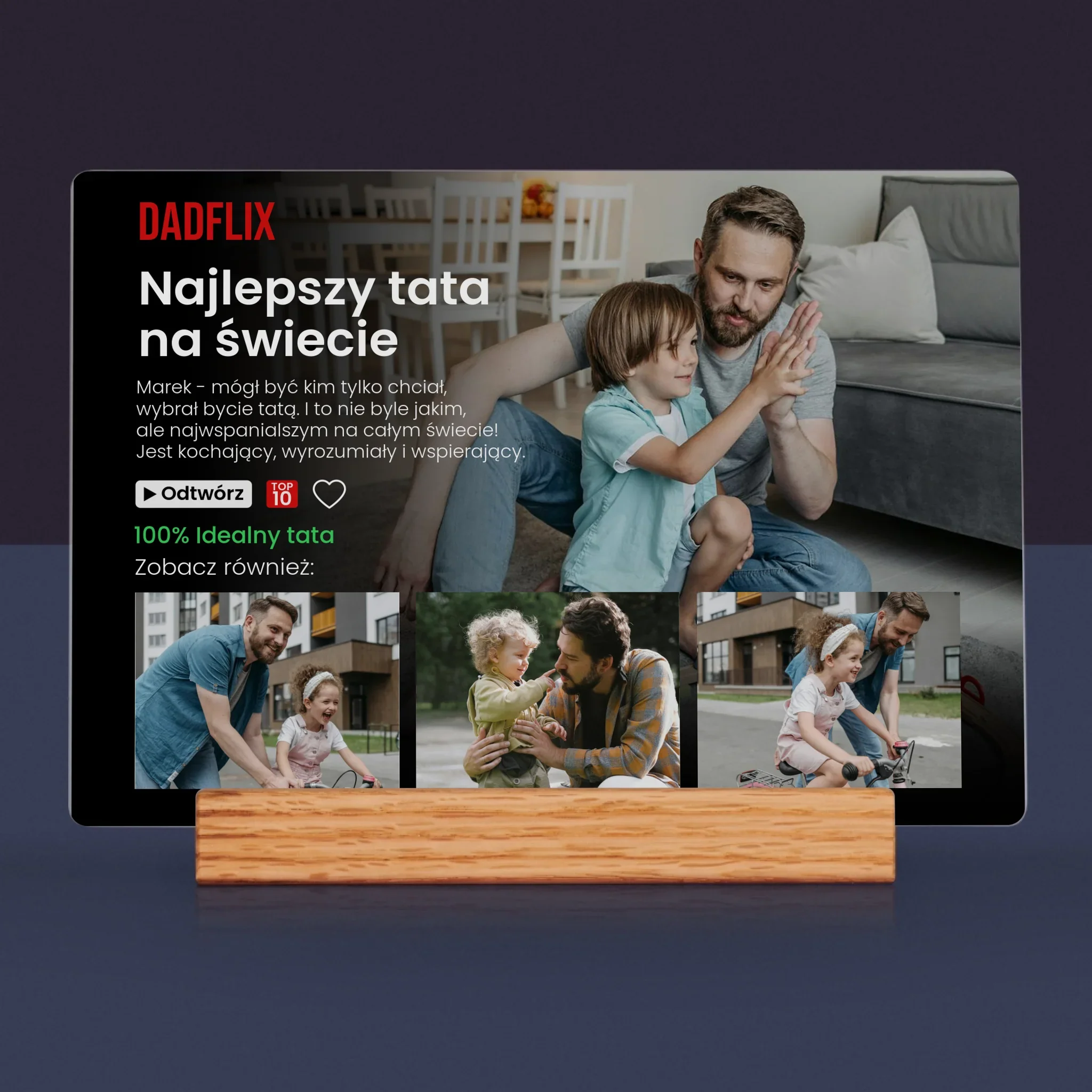 Fotokolaż: Plakat Netflix Dla Taty - Wydruk Na Szkle Akrylowym - Image 3