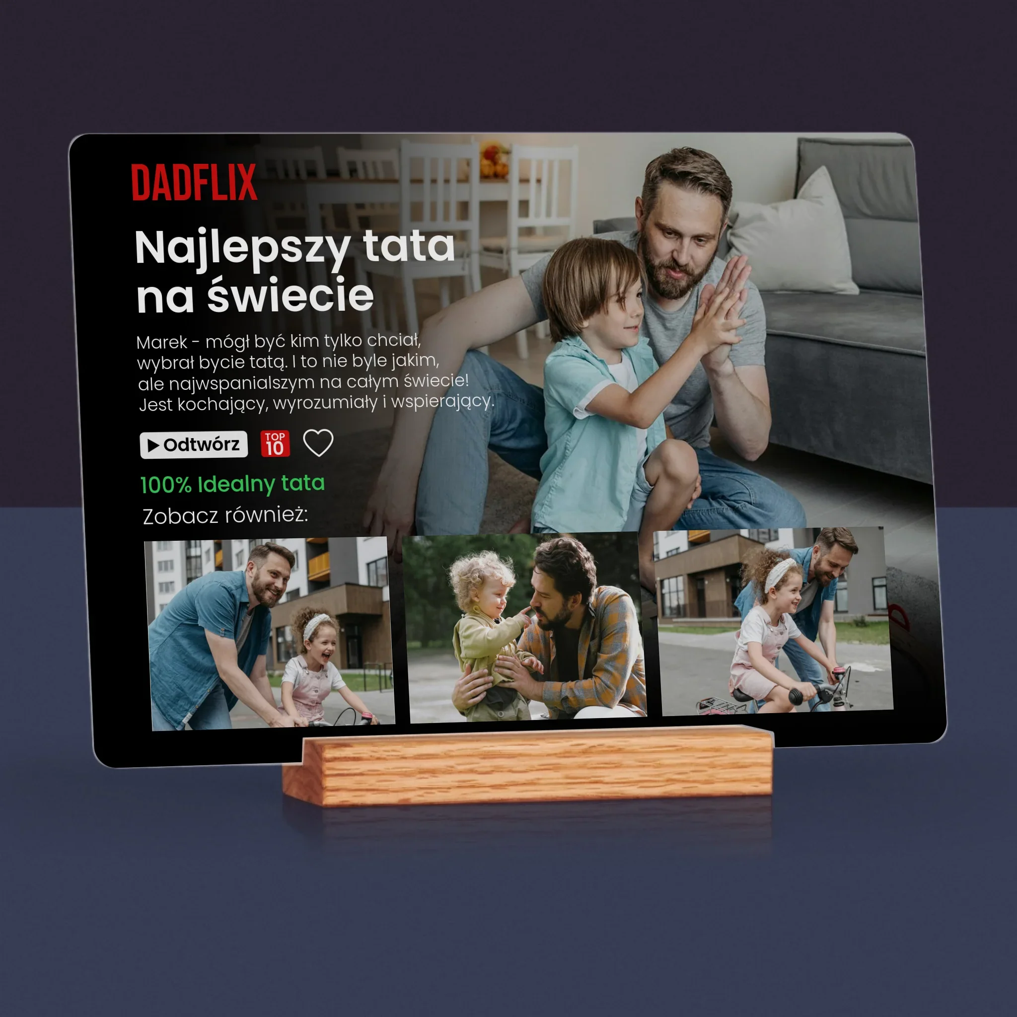 Fotokolaż: Plakat Netflix Dla Taty - Wydruk Na Szkle Akrylowym - Image 4