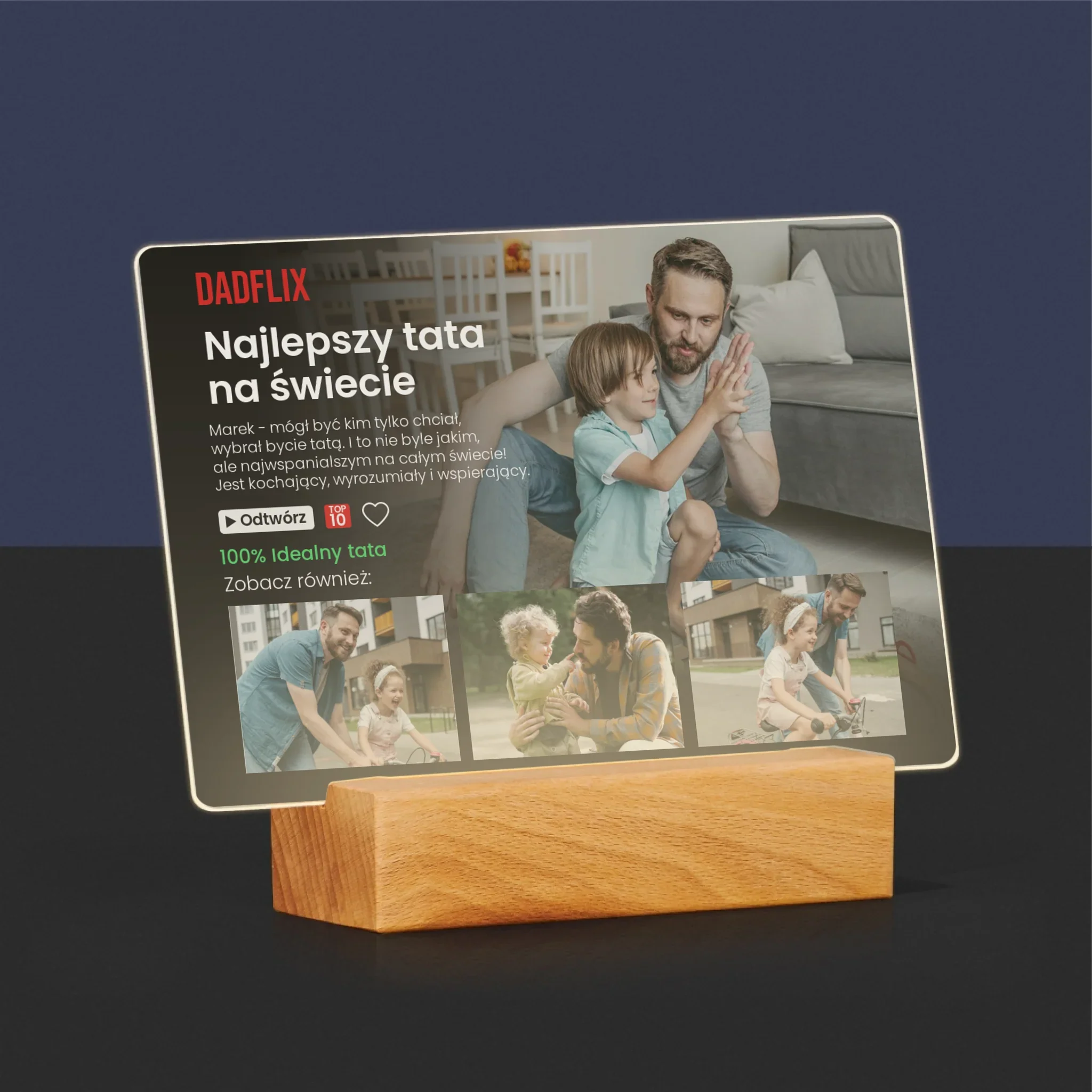 Fotokolaż: Plakat Netflix Dla Taty - Wydruk Na Szkle Akrylowym - Image 5