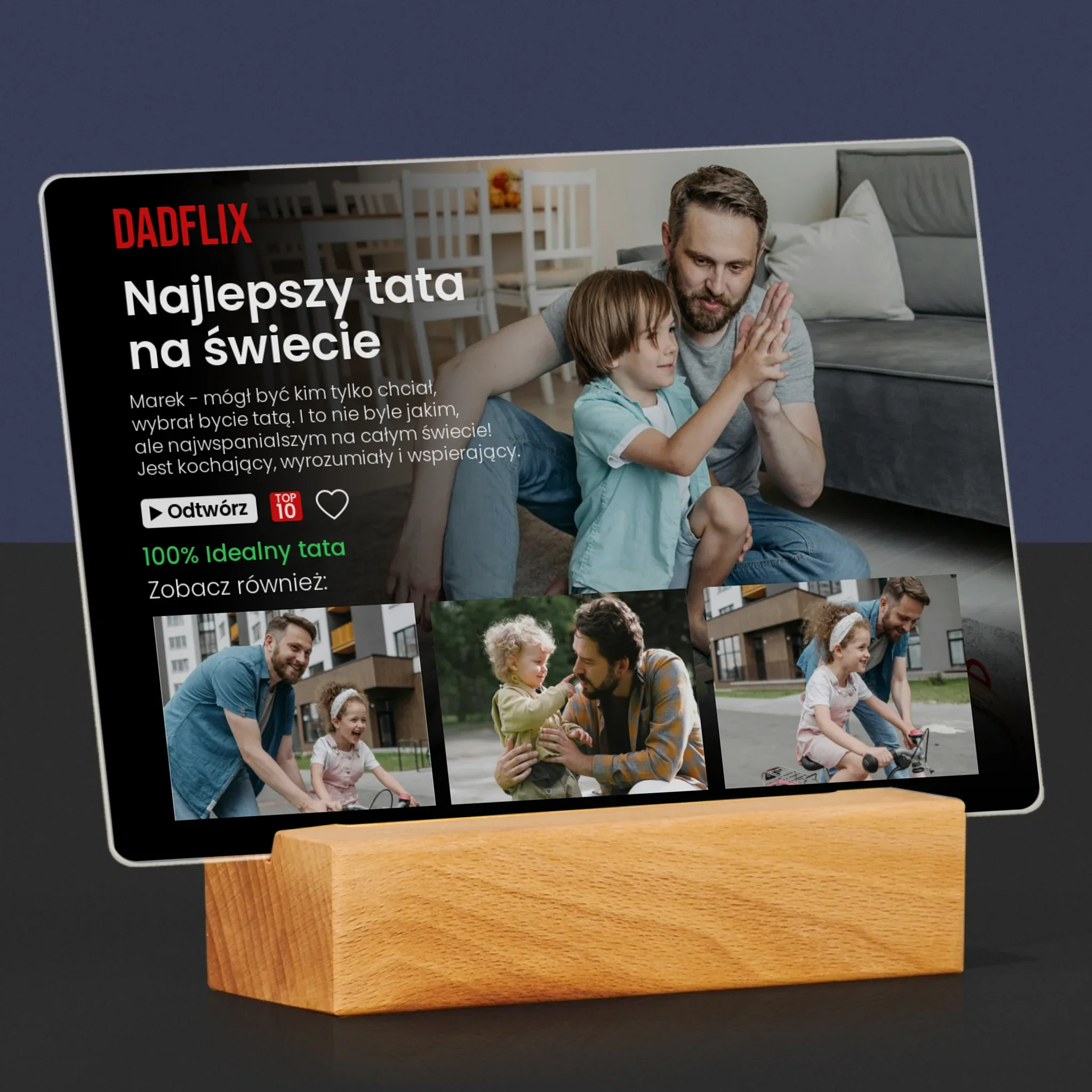 Fotokolaż: Plakat Netflix Dla Taty - Wydruk Na Szkle Akrylowym - Image 6