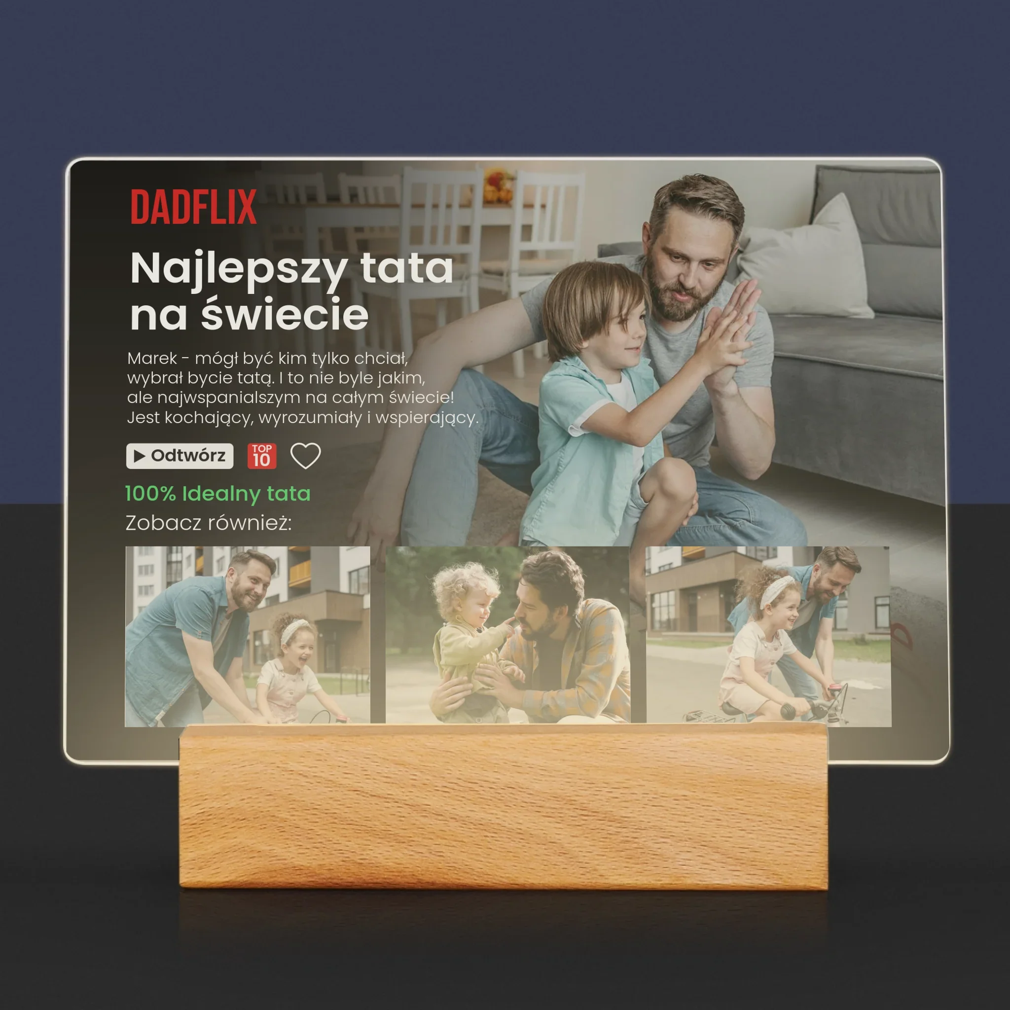 Fotokolaż: Plakat Netflix Dla Taty - Wydruk Na Szkle Akrylowym - Image 7