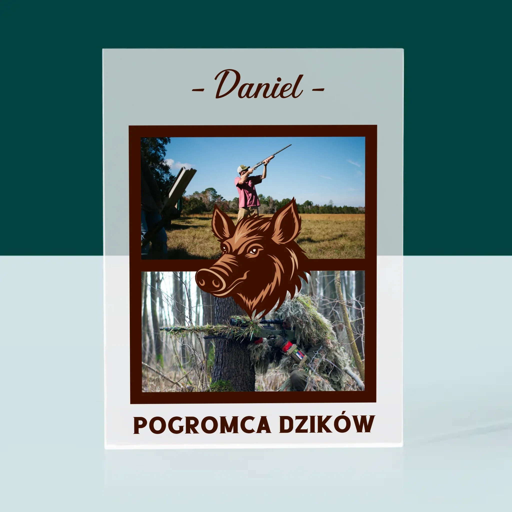 Fotokolaż: Pogromca Dzików - Blok Akrylowy z Nadrukiem - Image 3
