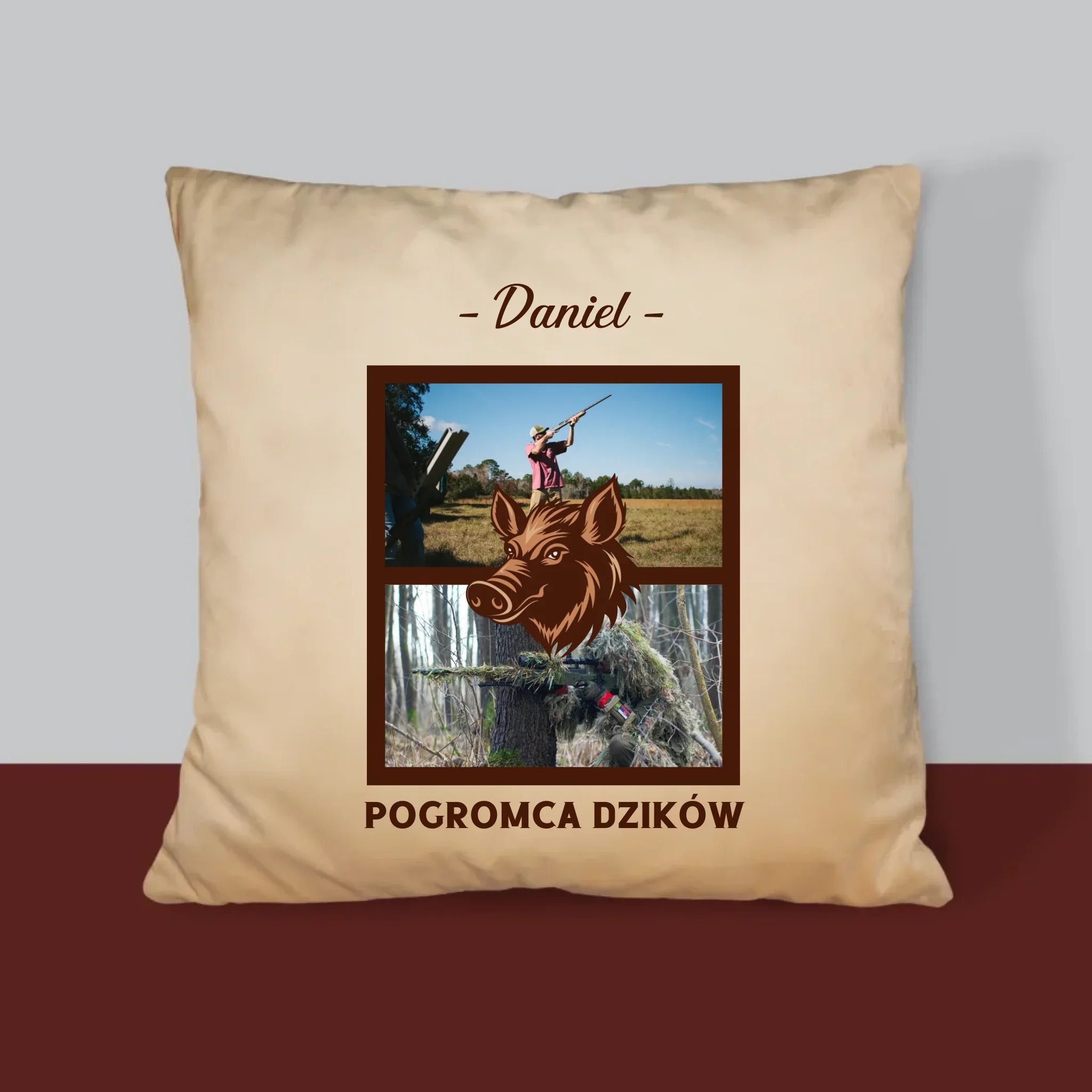 Fotokolaż: Pogromca Dzików - Poduszka z Nadrukiem - Image 4