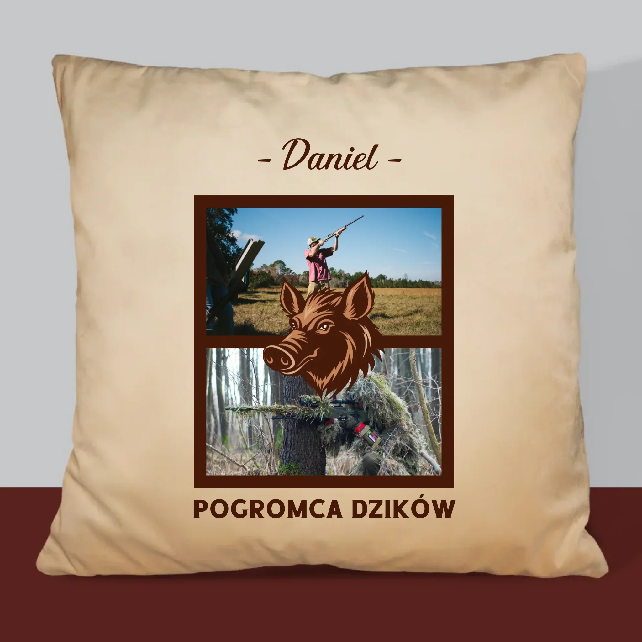 Fotokolaż: Pogromca Dzików - Poduszka z Nadrukiem - Image 6