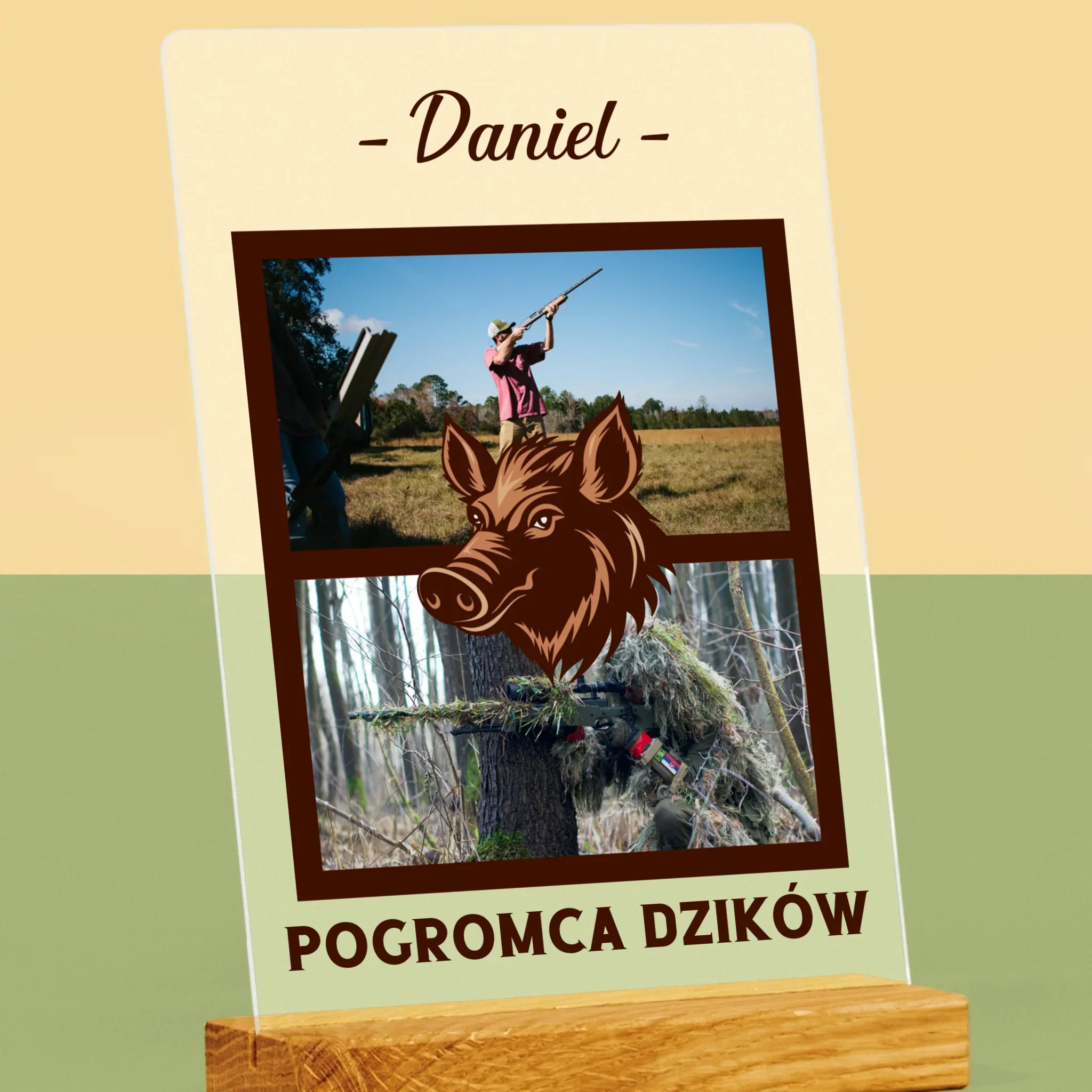 Fotokolaż: Pogromca Dzików - Wydruk Na Szkle Akrylowym - Image 2