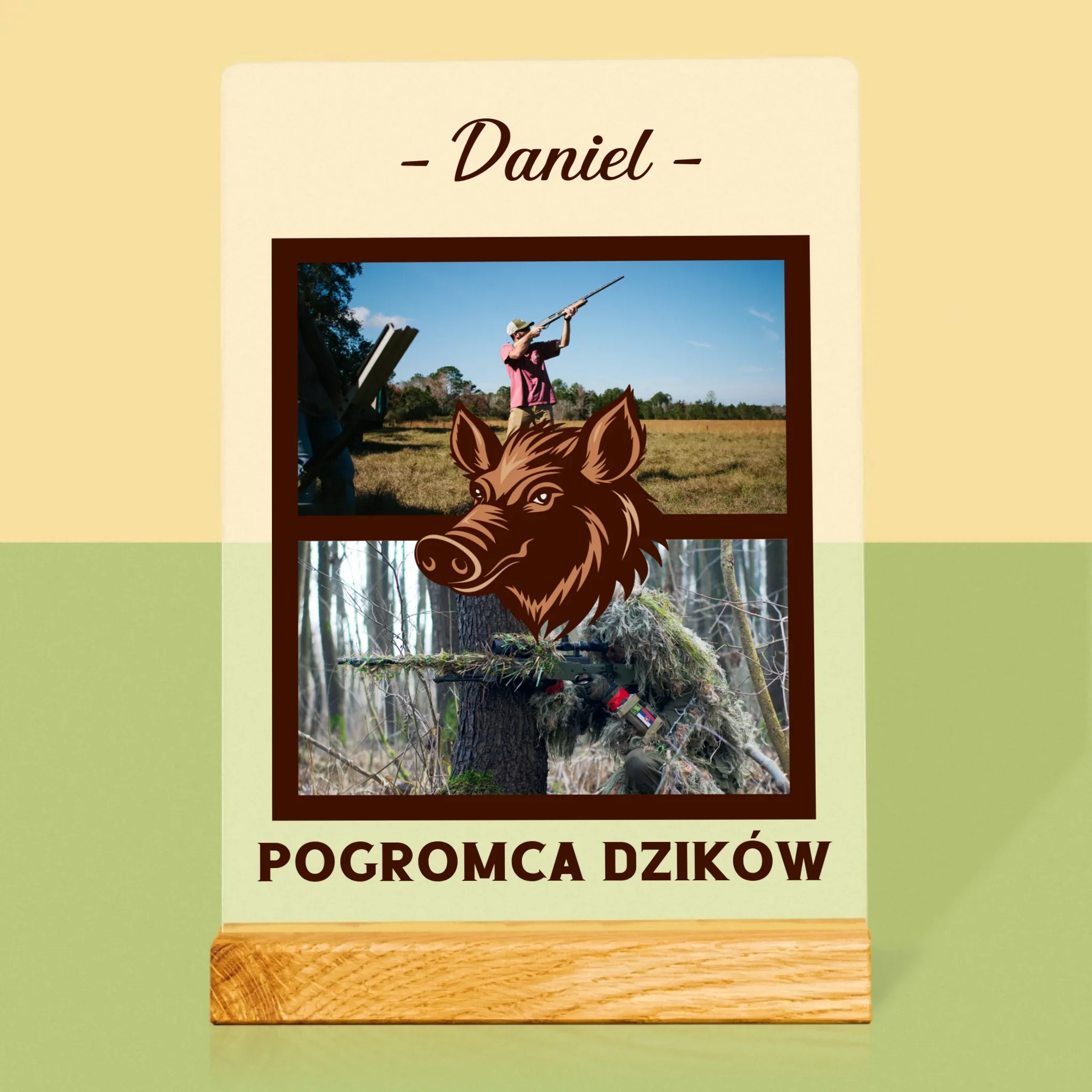 Fotokolaż: Pogromca Dzików - Wydruk Na Szkle Akrylowym - Image 3