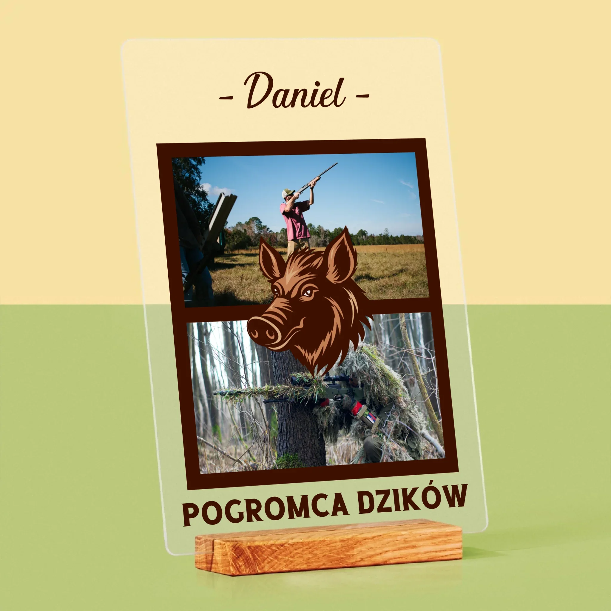 Fotokolaż: Pogromca Dzików - Wydruk Na Szkle Akrylowym - Image 4