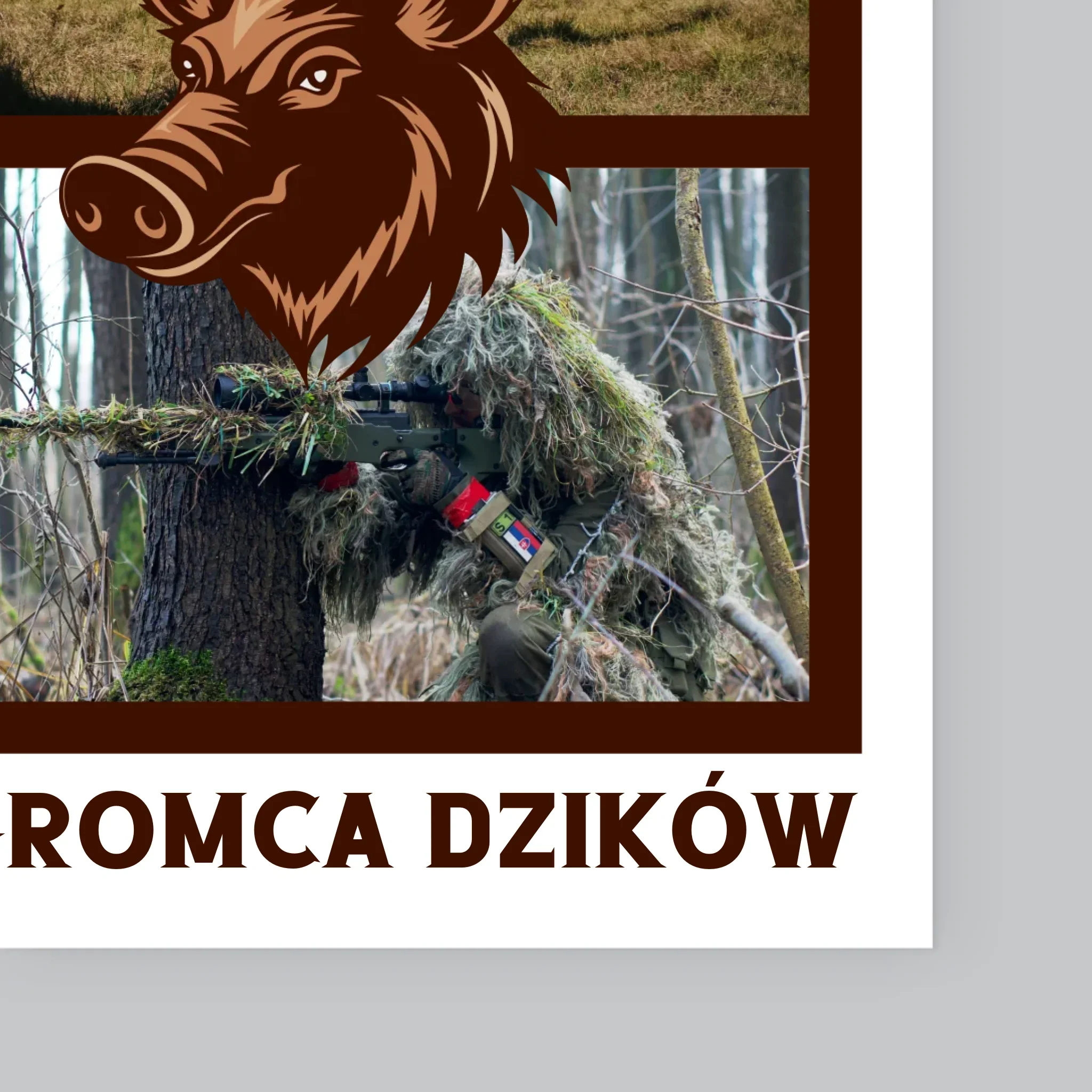 Fotokolaż: Pogromca Dzików - Wydruk Obramowany - Image 11