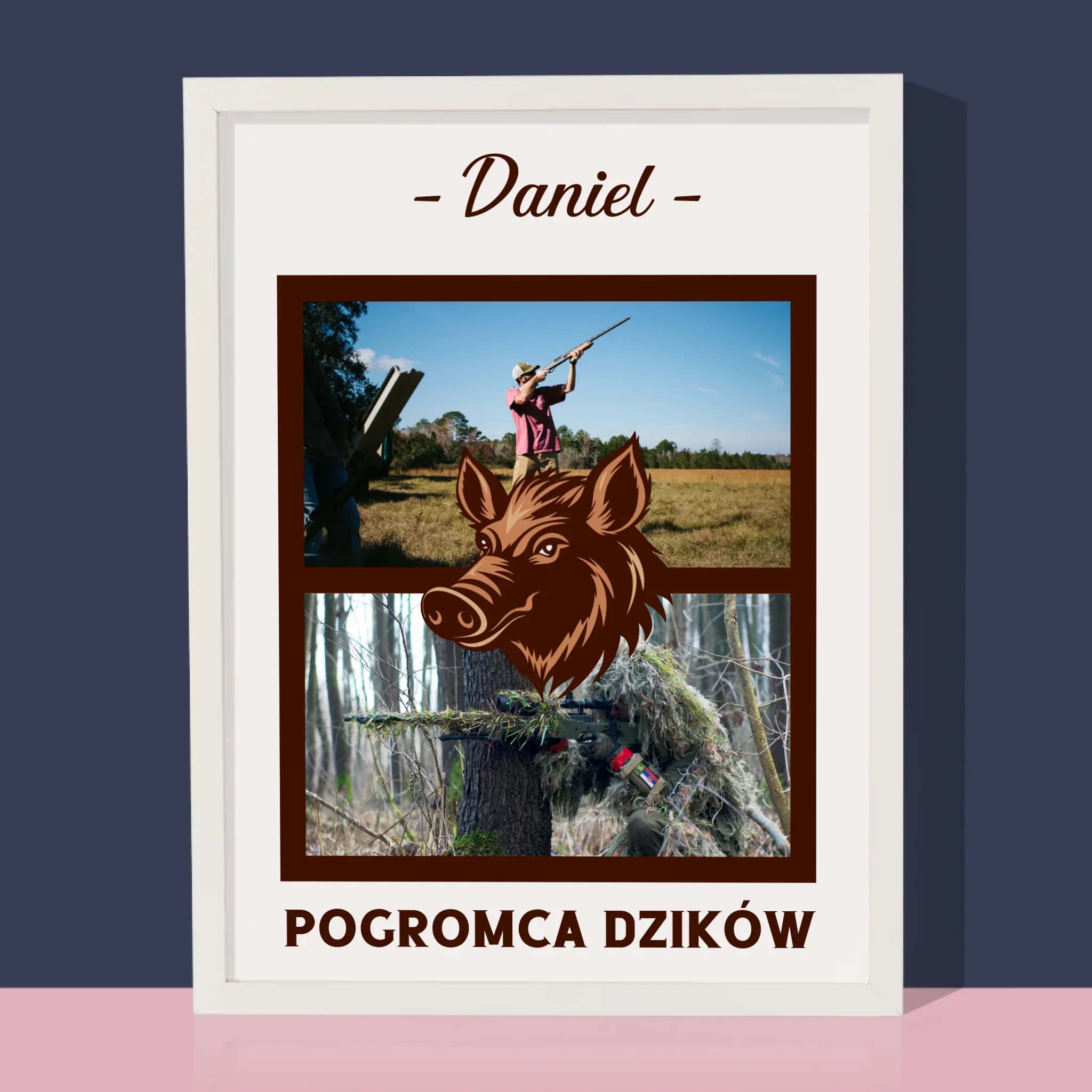 Fotokolaż: Pogromca Dzików - Wydruk Obramowany - Image 4