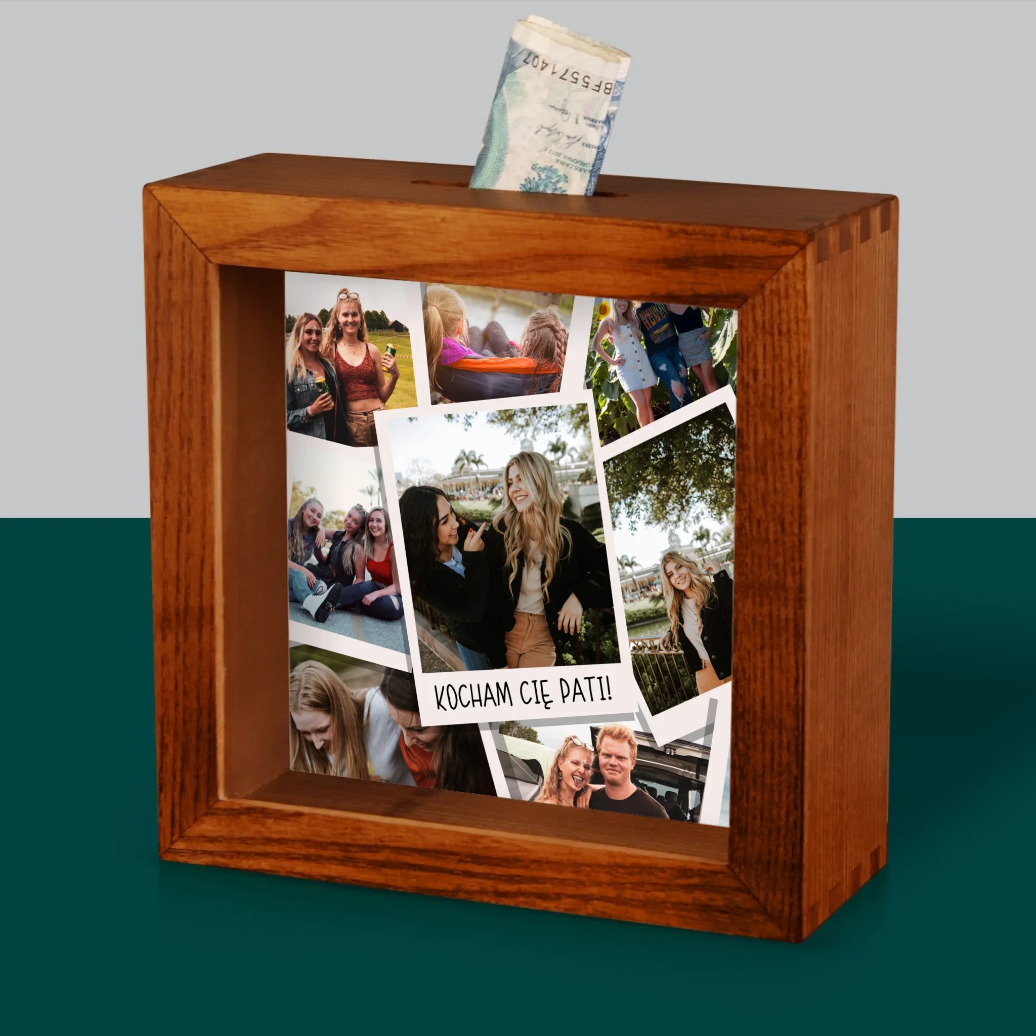 Fotokolaż: Polaroidy - Drewniana Skarbonka - Image 4