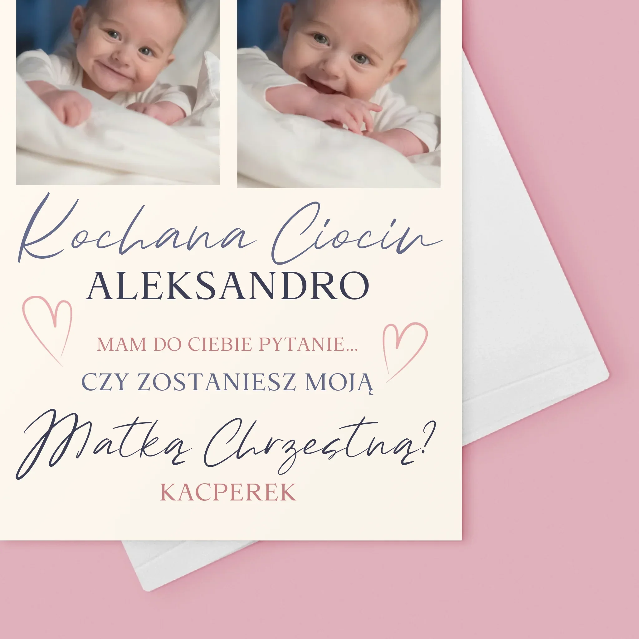 Fotokolaż: Prośba O Bycie Matką Chrzestną - Kartka z Życzeniami - Image 4