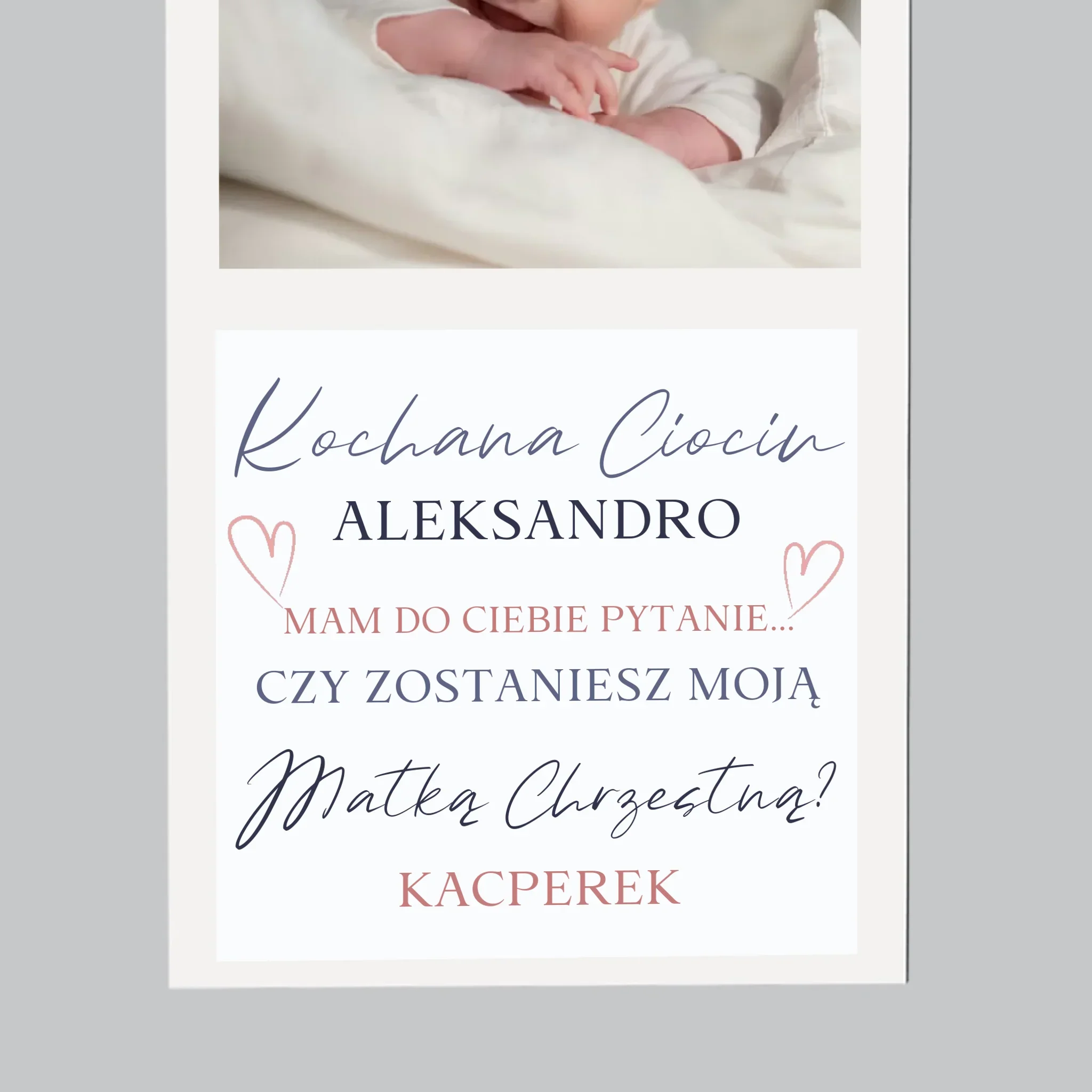 Fotokolaż: Prośba O Bycie Matką Chrzestną - Magnes Na Lodówkę - Image 4